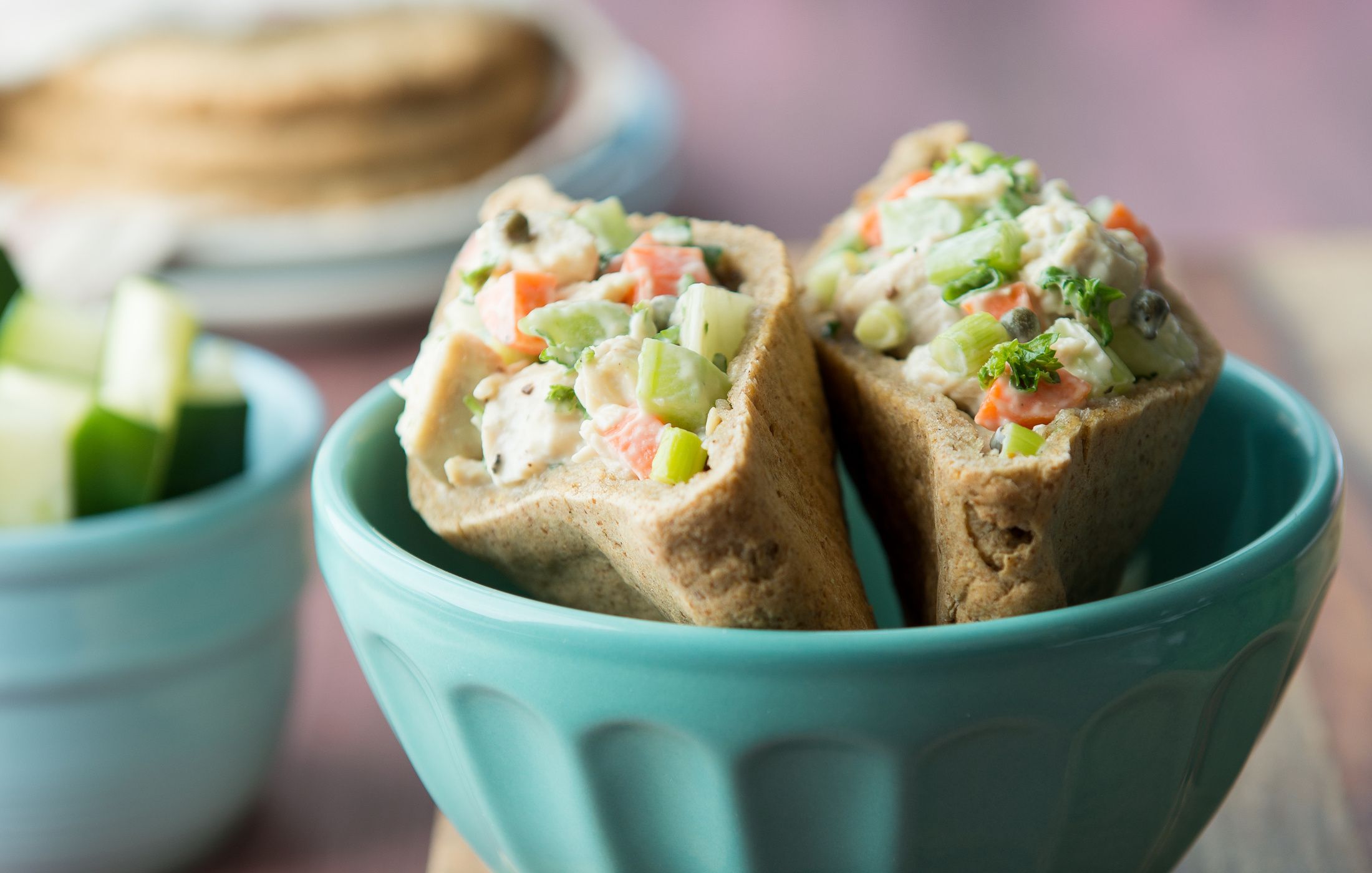 Gluten-Free Pita Bread and Chicken Salad-2