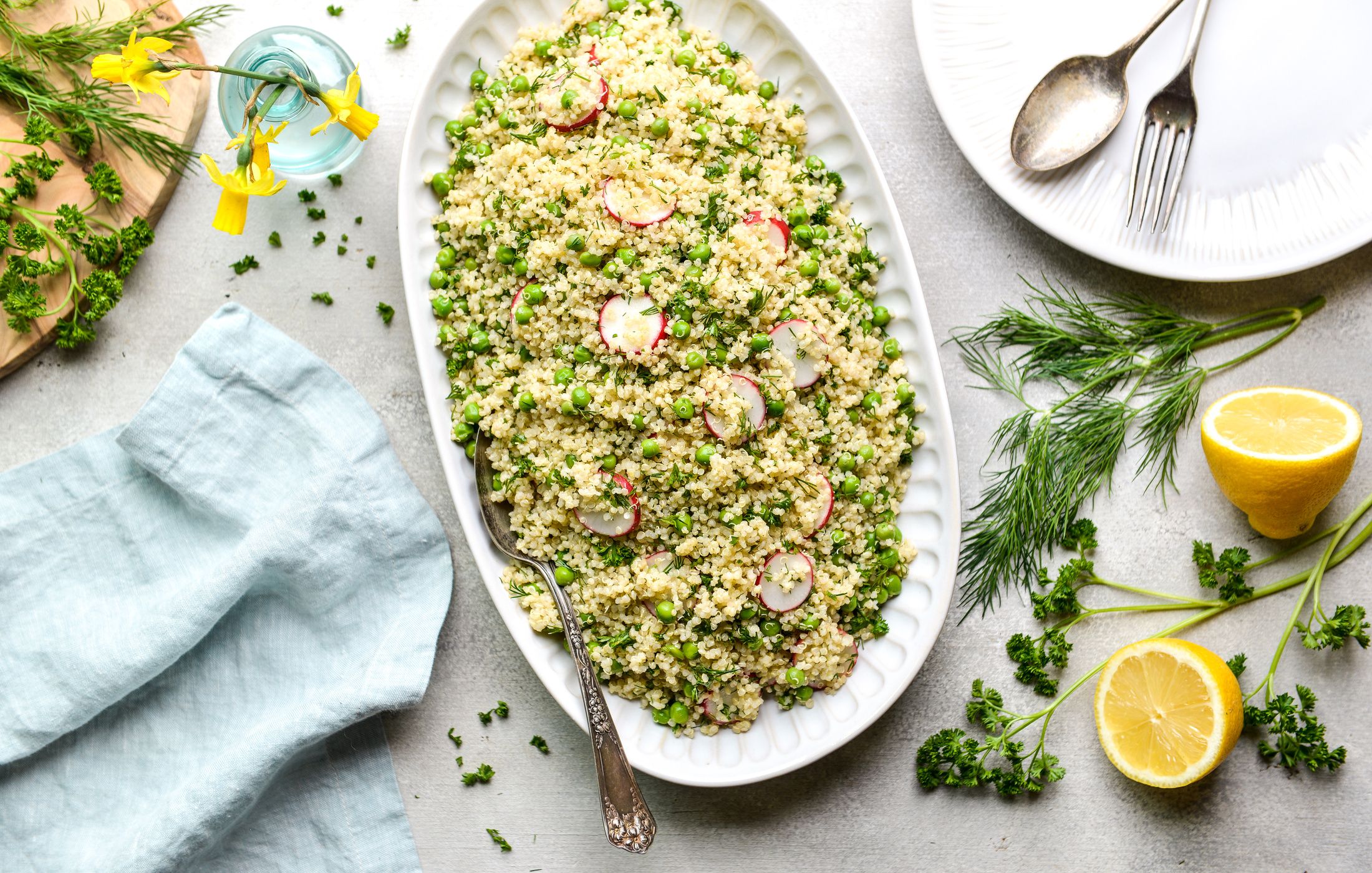 DILLED QUINOA AND PEA SALAD-1