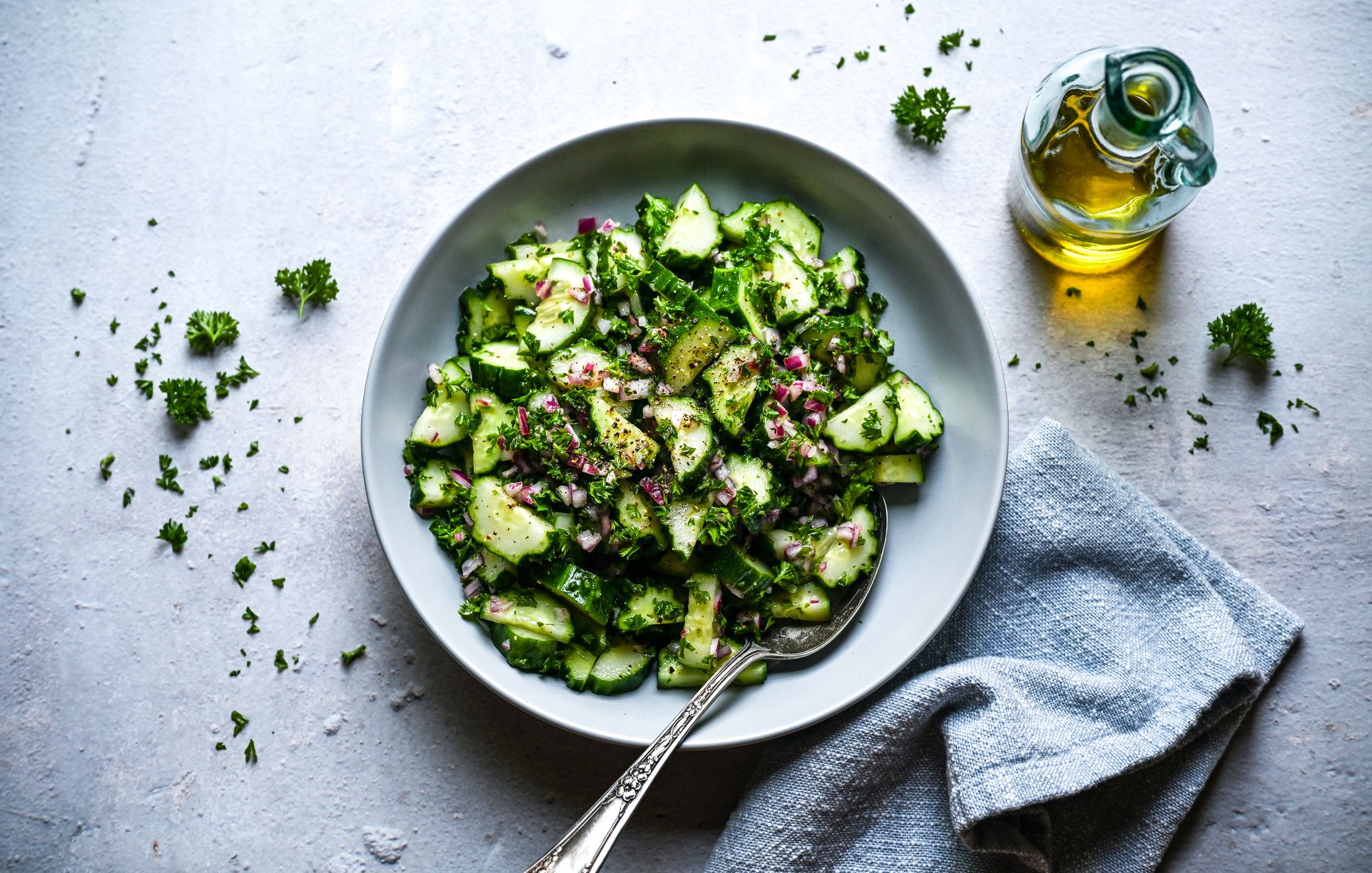 FRESH SUMMER PARSLEY CUCUMBER SALAD-1