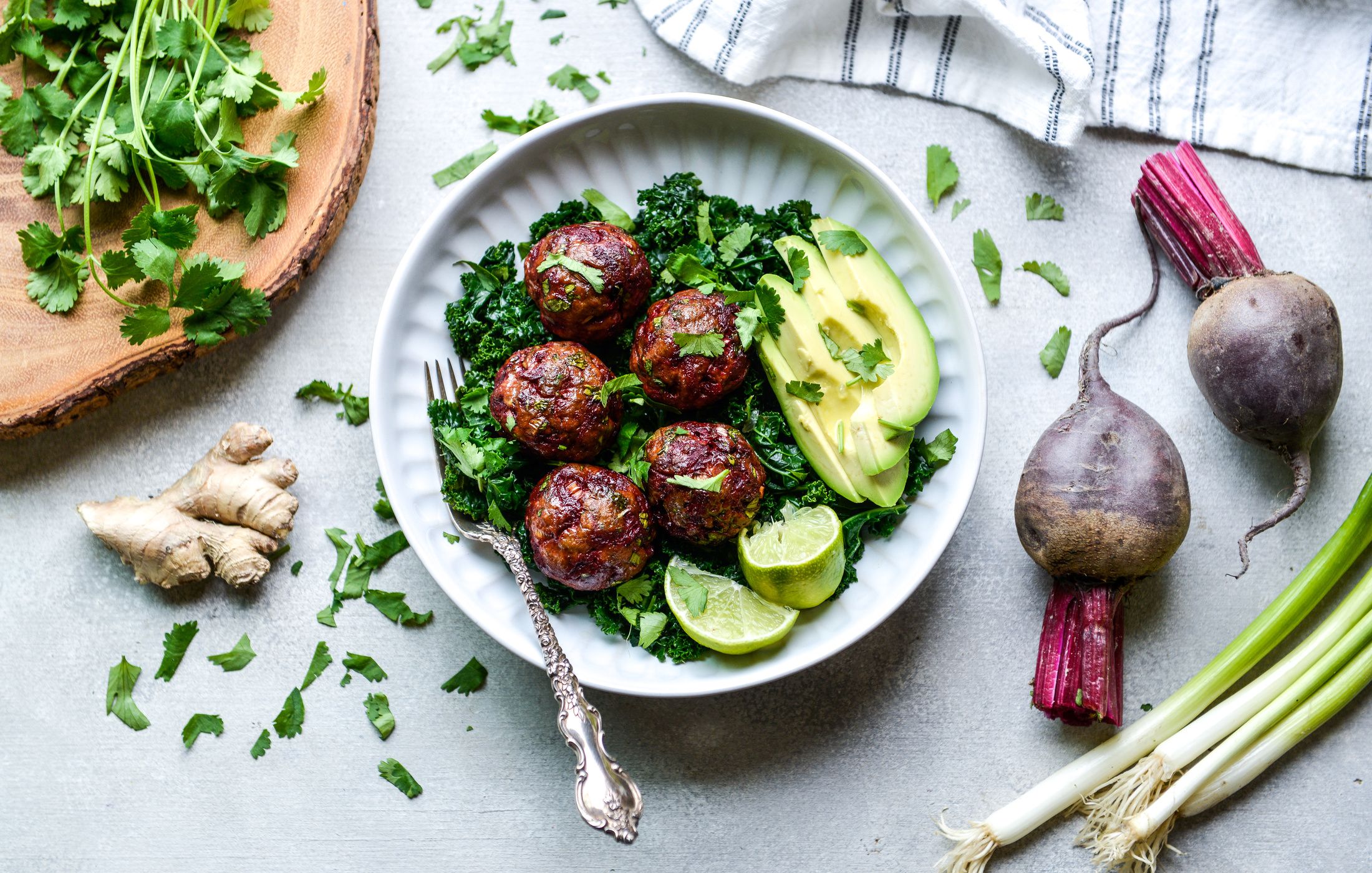 GINGERED BEET AND FEEF MEATBALLS-1