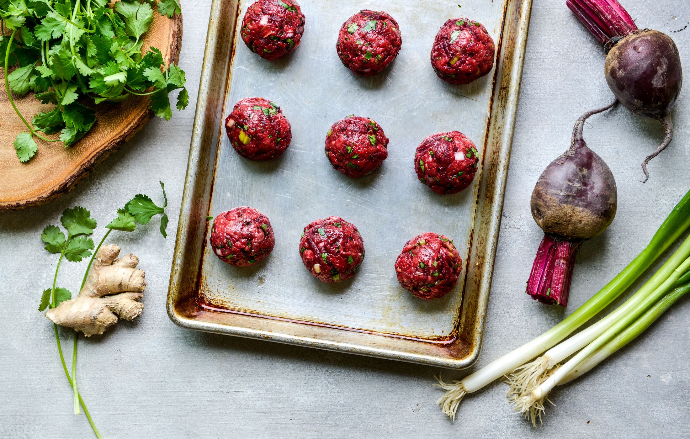 GINGERED BEET AND FEEF MEATBALLS-2