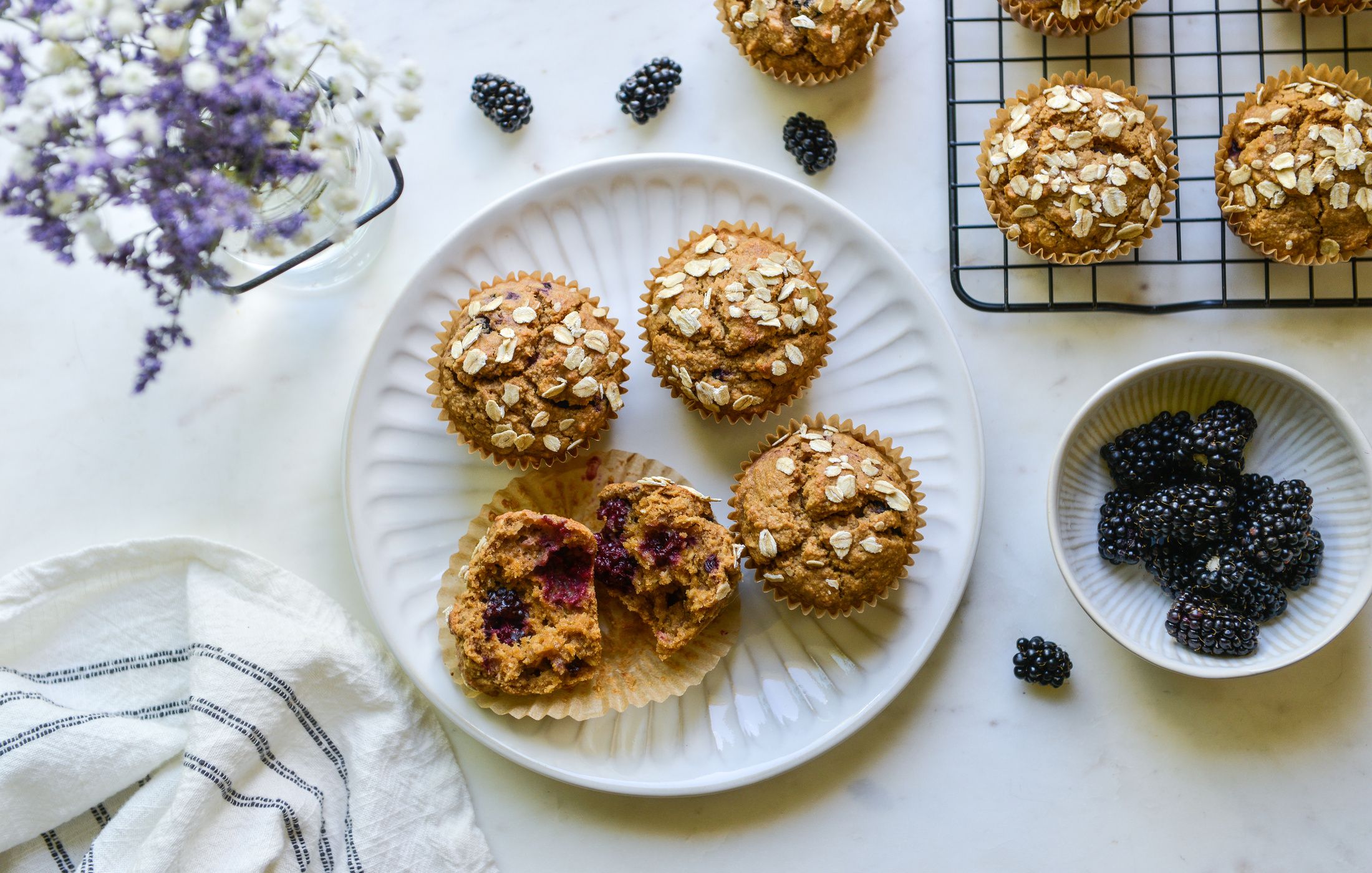 GLUTEN-FREE BLACKBERRY-OAT MUFFINS-2