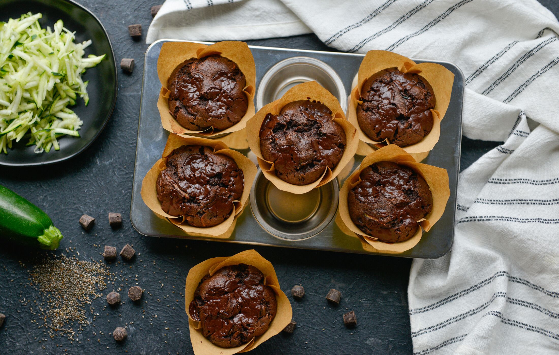 Gluten-Free Chocolate Zucchini Cupcakes | Nourishing Meals®