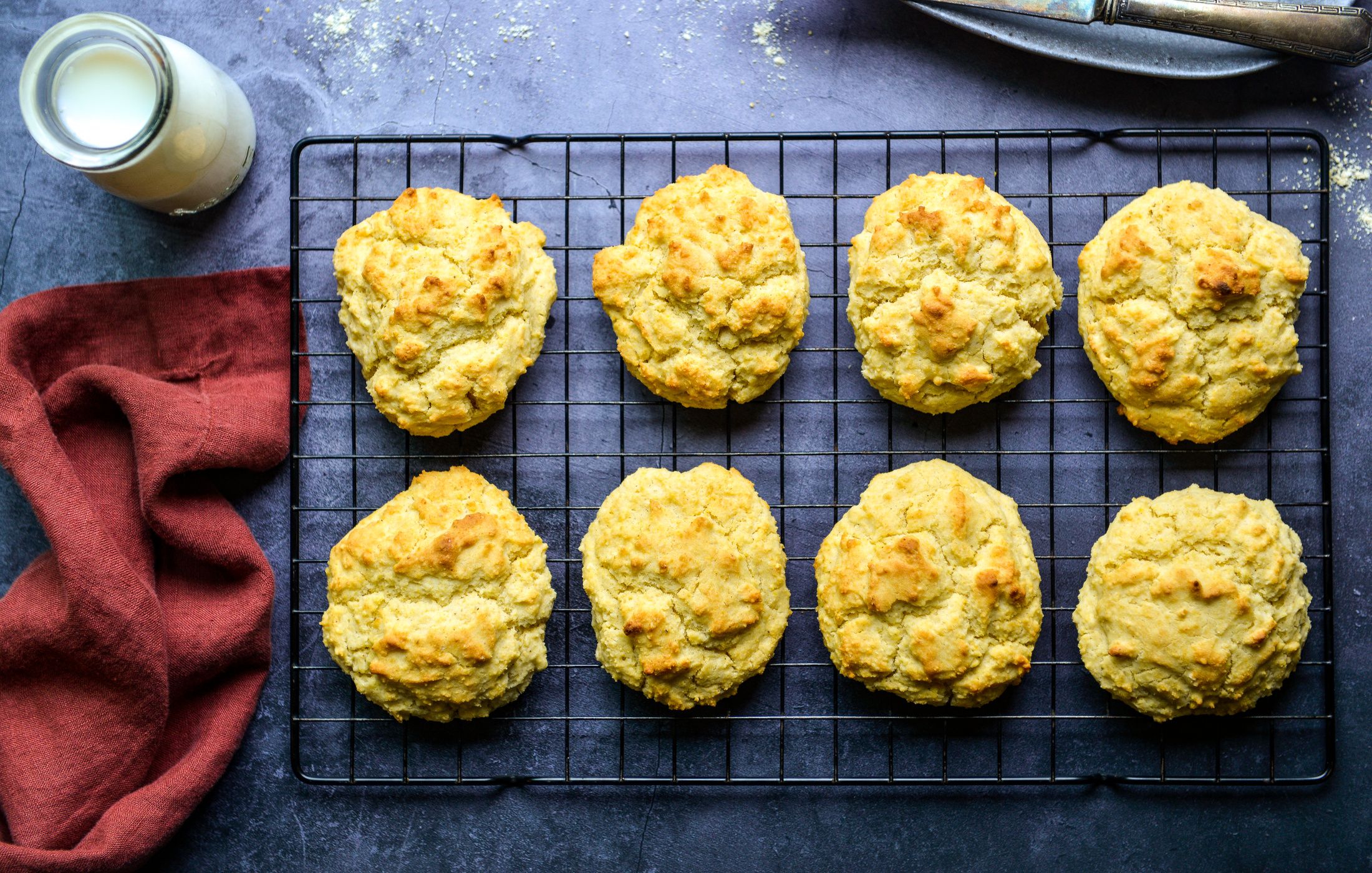 GLUTEN-FREE CORNMEAL BUTTERMILK BISCUITS EGG-FREE-1
