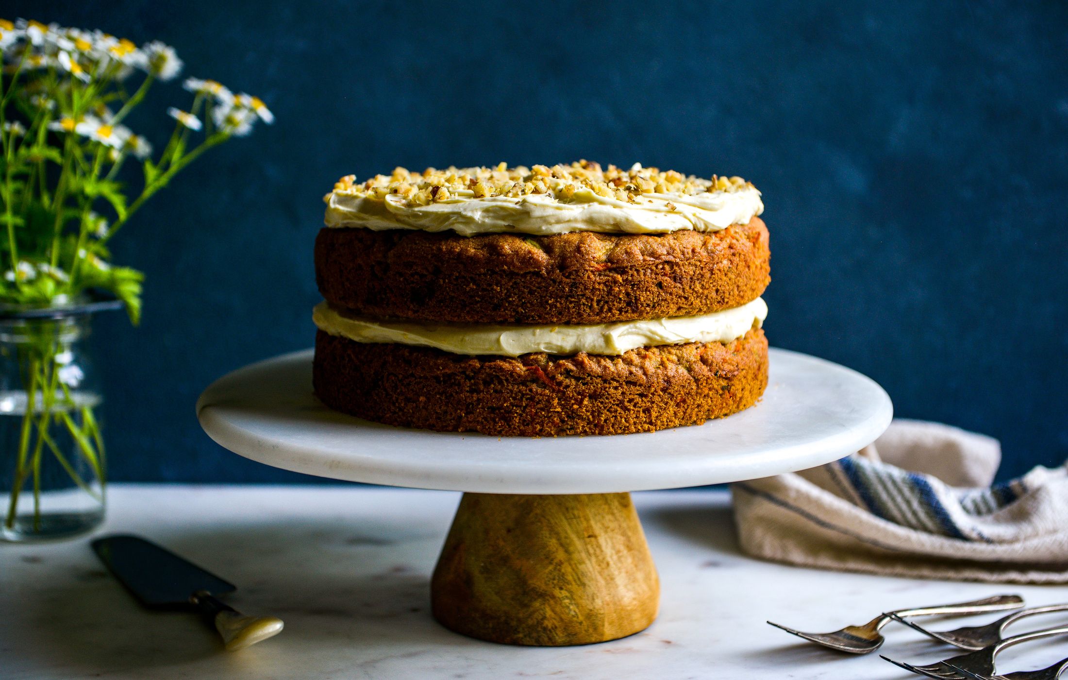 GRAIN-FREE CARROT ZUCCHINI CAKE WITH HONEY-CREAM CHEESE FROSTING-1