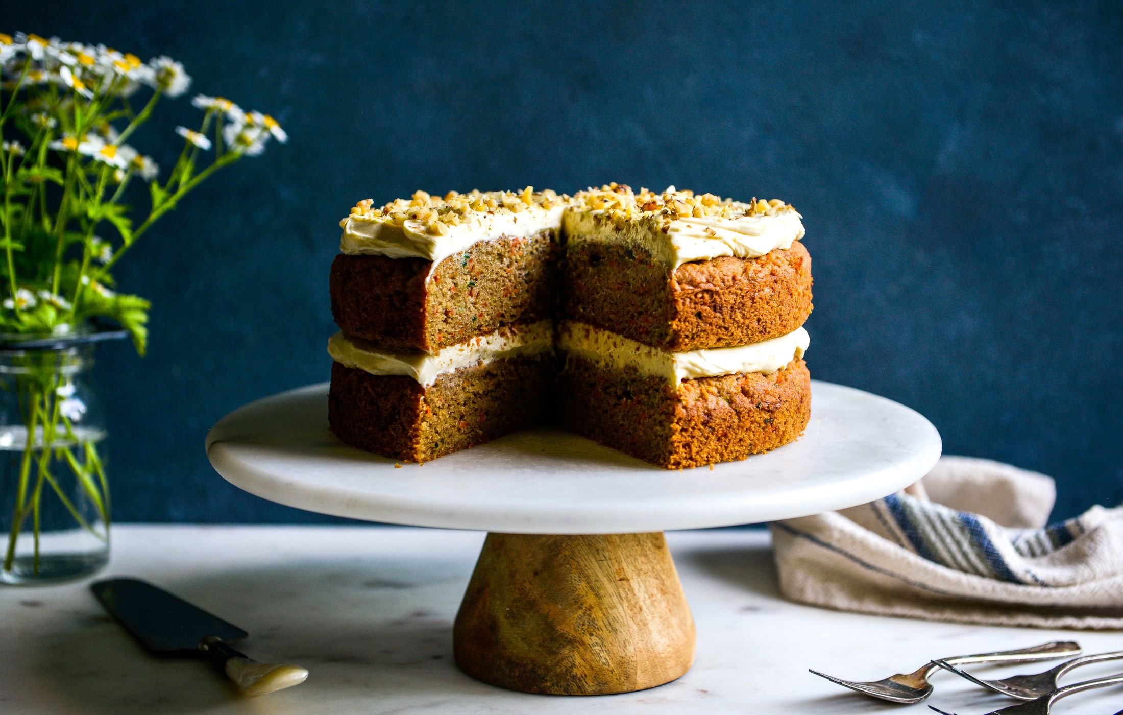 GRAIN-FREE CARROT ZUCCHINI CAKE WITH HONEY-CREAM CHEESE FROSTING-2