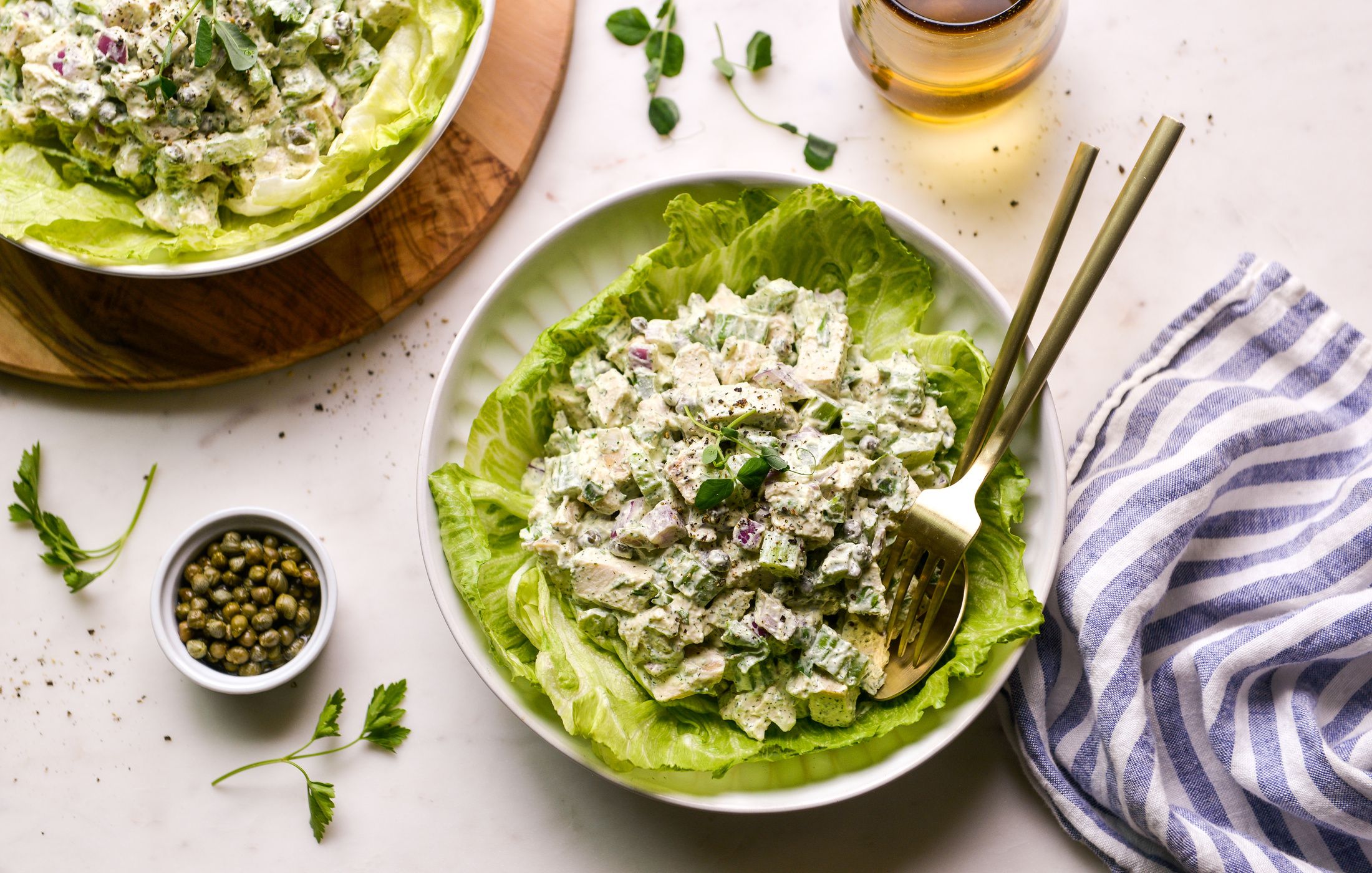 HIGH-PROTEIN COTTAGE CHEESE AND DILL CHICKEN SALAD KETO-1