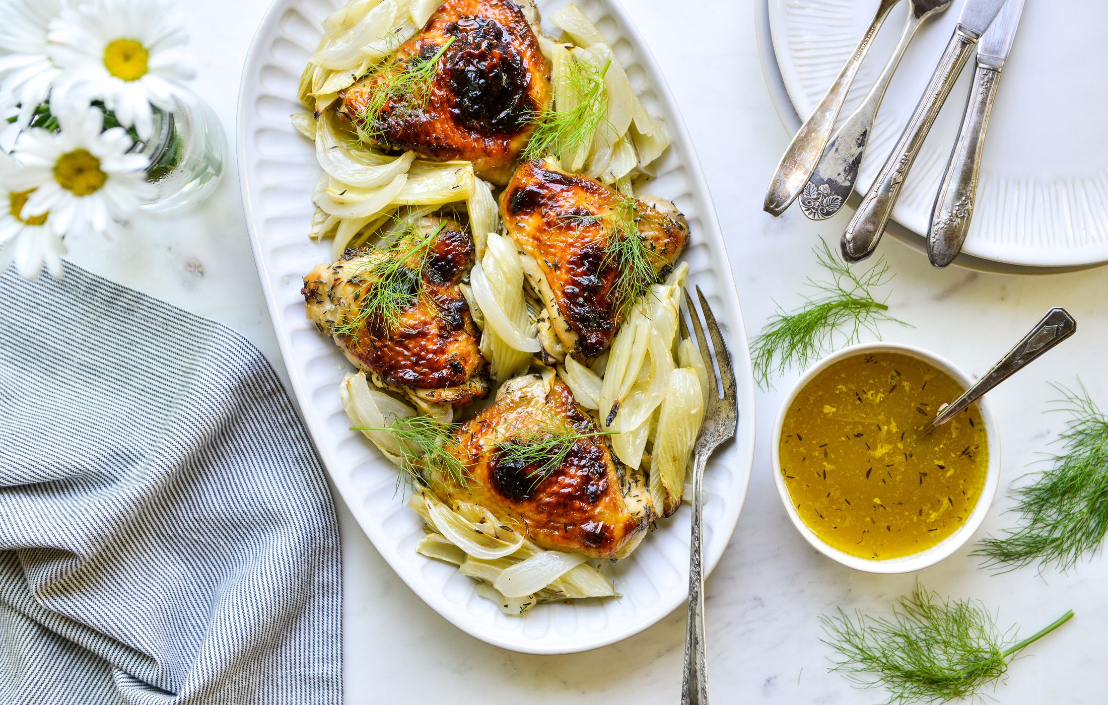 HONEY-ROASTED CHICKEN WITH FENNEL AND HERBS-1