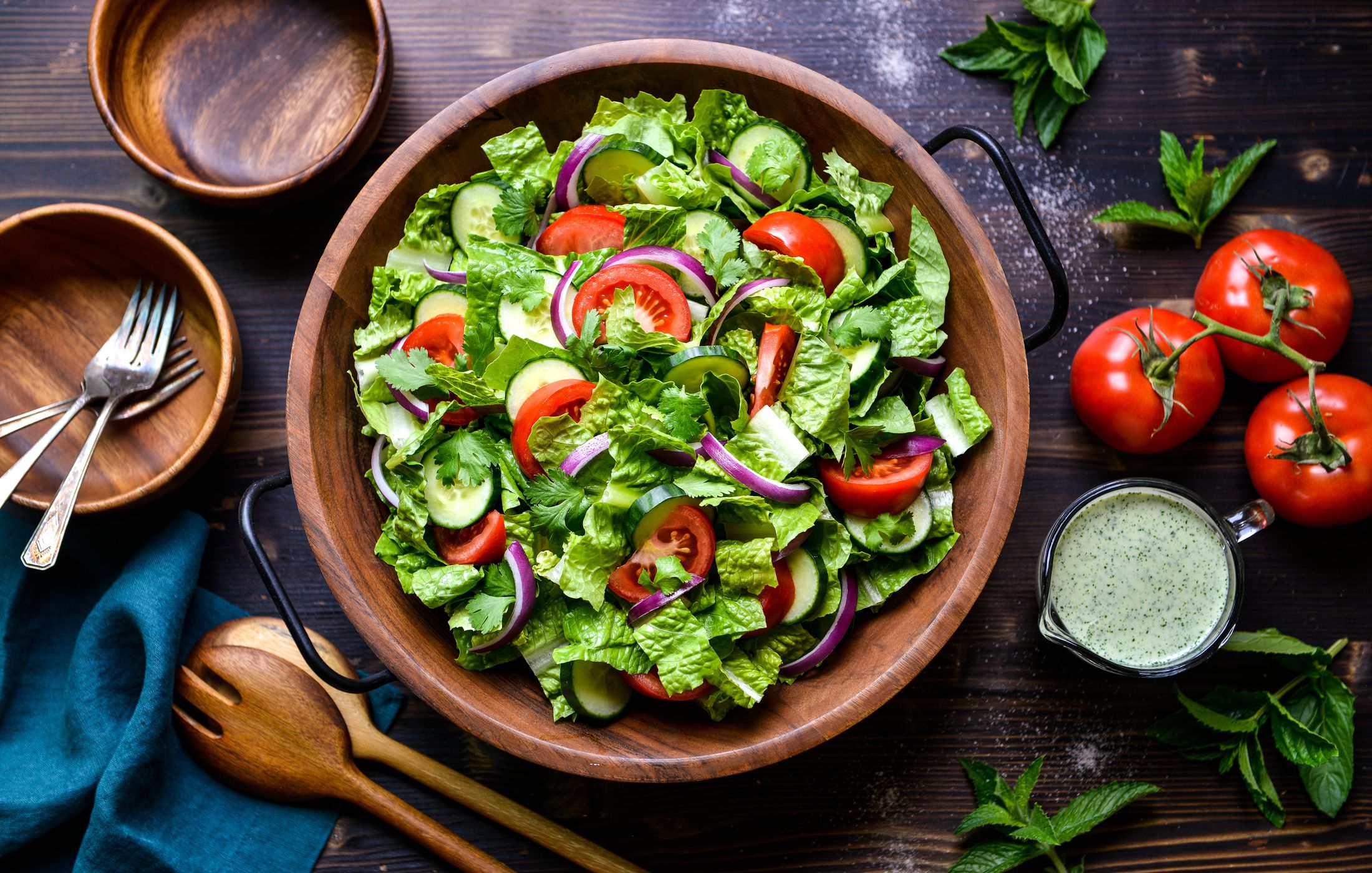 INDIAN SALAD WITH CREAMY YOGURT-MINT DRESSING-11