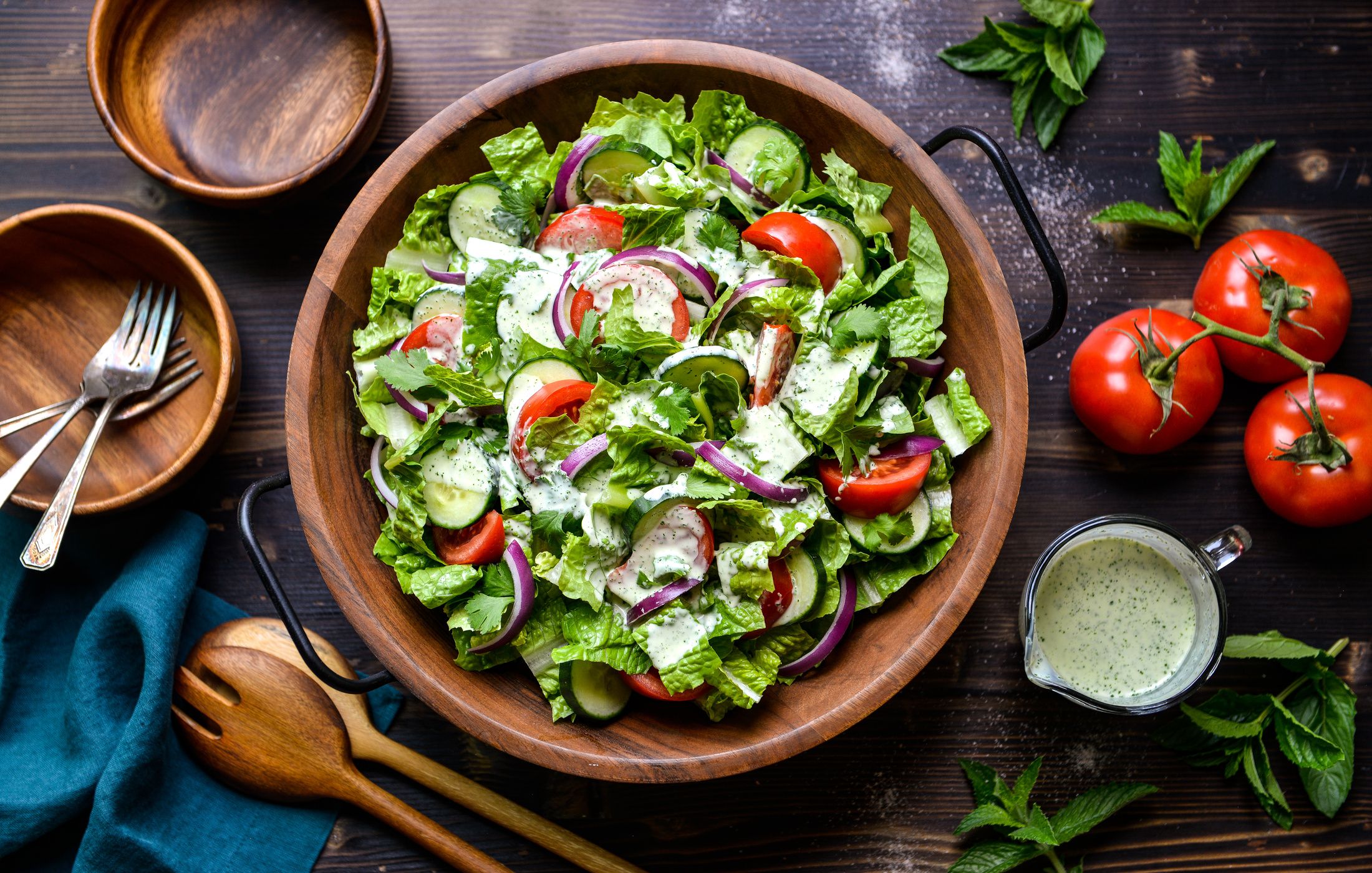 INDIAN SALAD WITH CREAMY YOGURT-MINT DRESSING-2