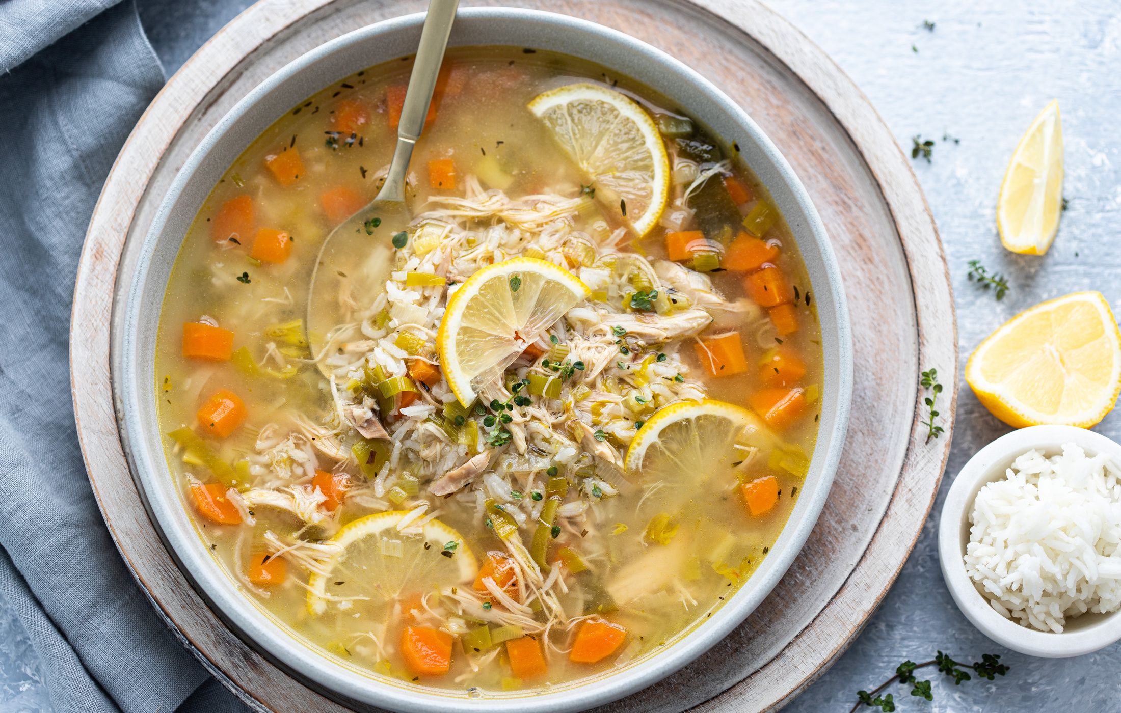 Chicken Soup with Lemons, Leeks, and Rice-1