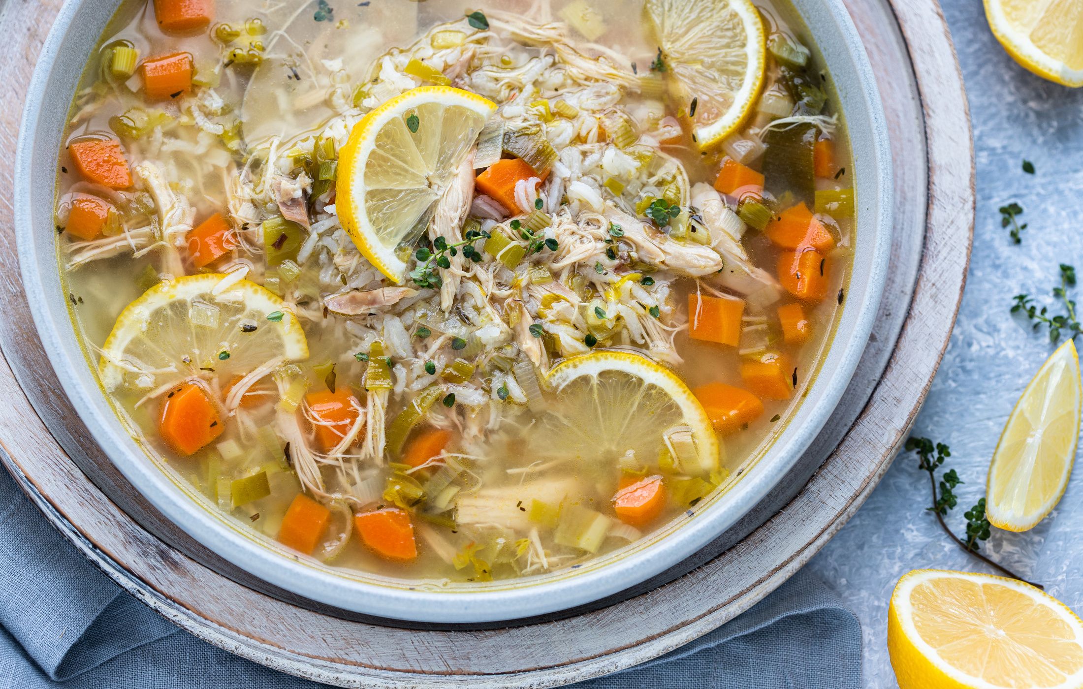 Chicken Soup with Lemons, Leeks, and Rice-3