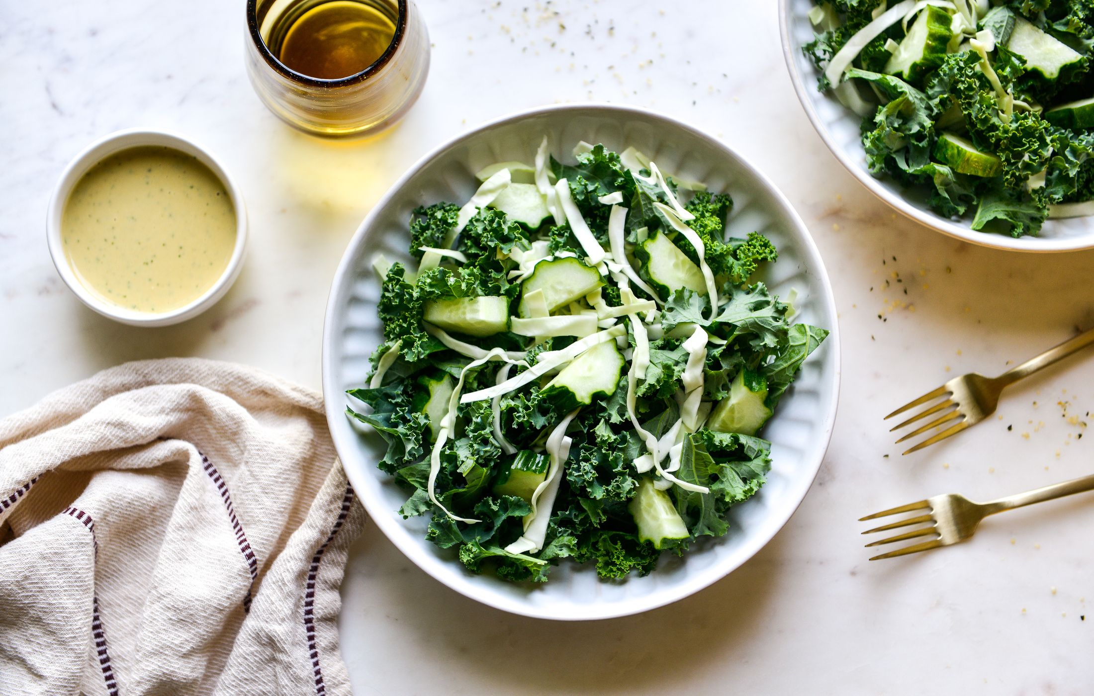 KALE-CUCUMBER DETOX SALAD SESAME-GINGER DRESSING-1