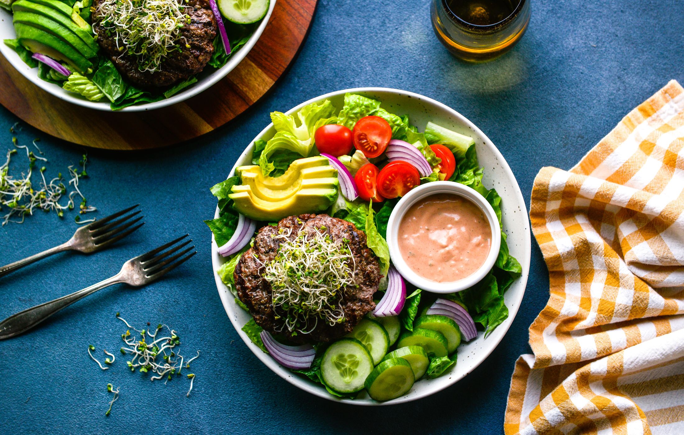 KETO BURGER BOWLS WITH THOUSAND ISLAND DRESSING-1