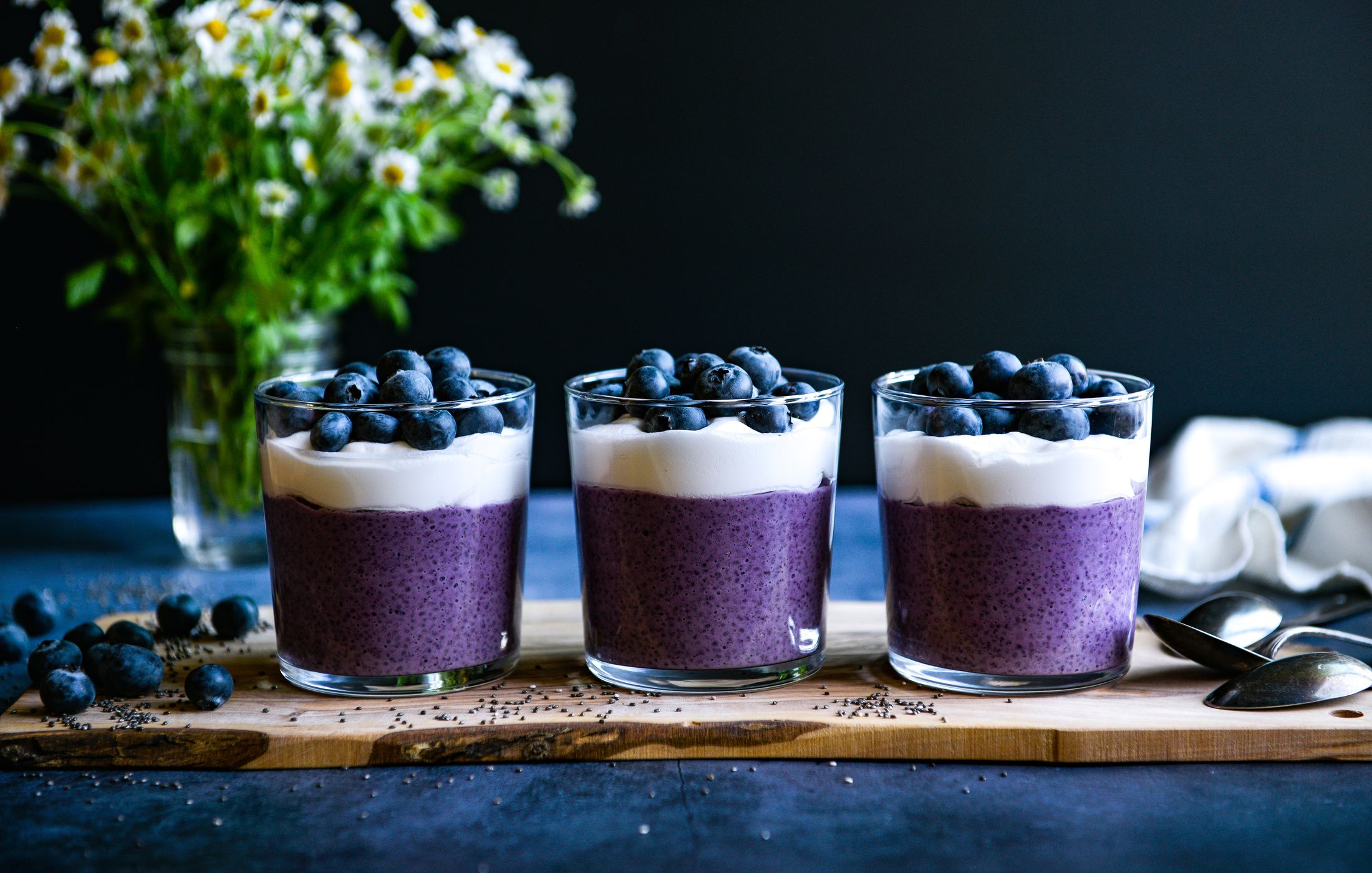 LEMON BLUEBERRY CHIA PUDDING DAIRY-FREE VEGAN