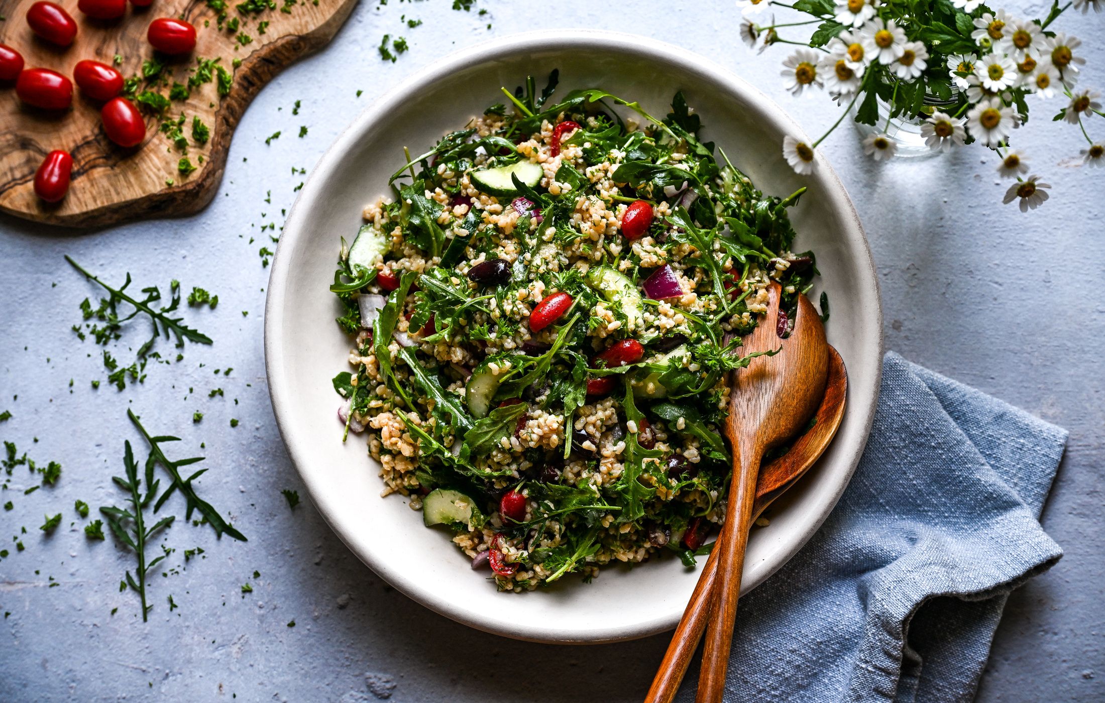 MEDITERRANEAN BROWN RICE SALAD LEMON-PARMESAN DRESSING-1
