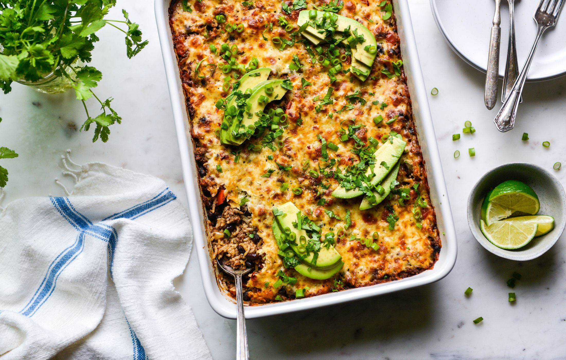 MEXICAN BEEF BLACK BEEN RICE CASSEROLE-3