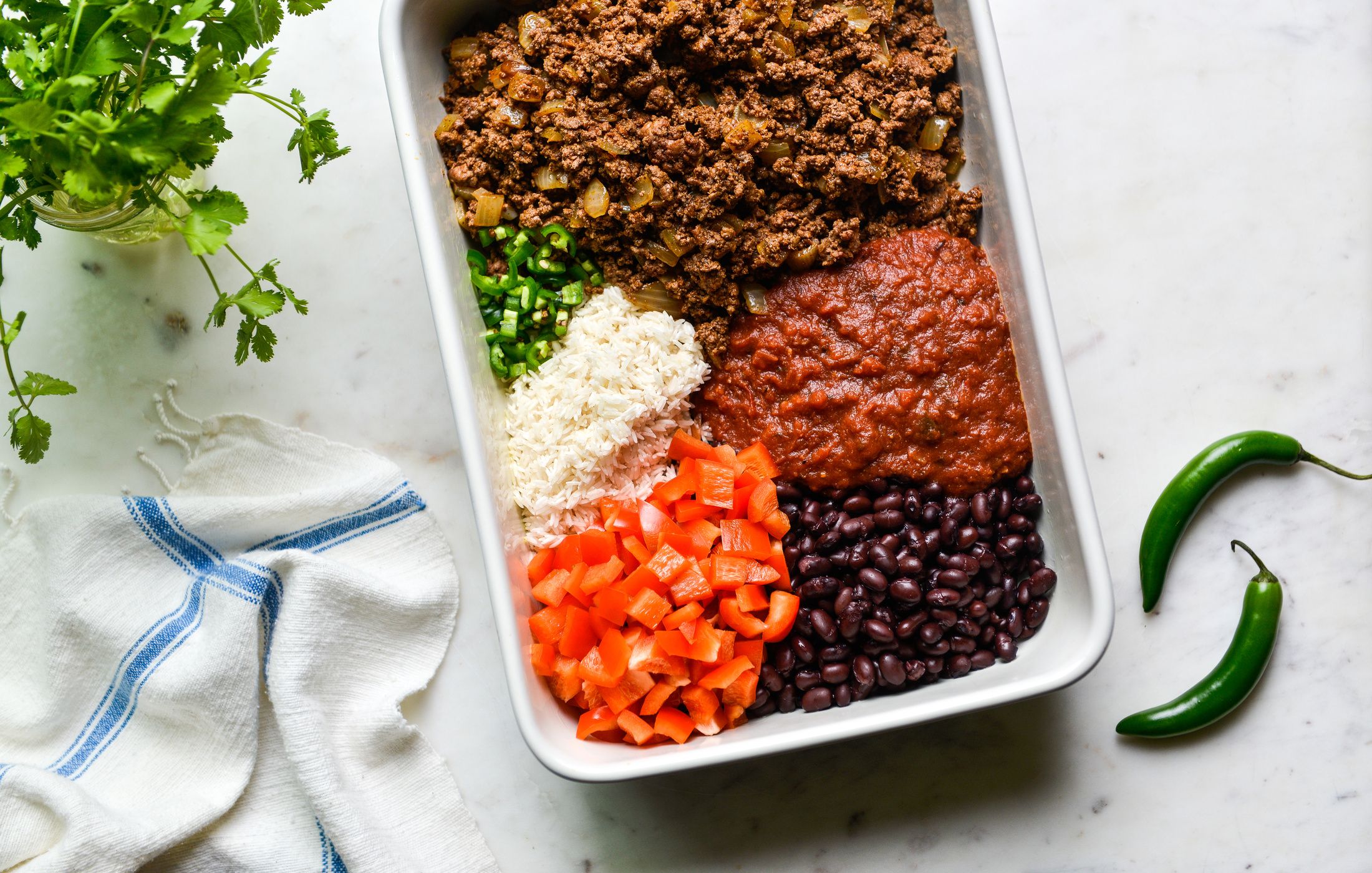 Mexican Black Bean, Beef, and Rice Casserole-1