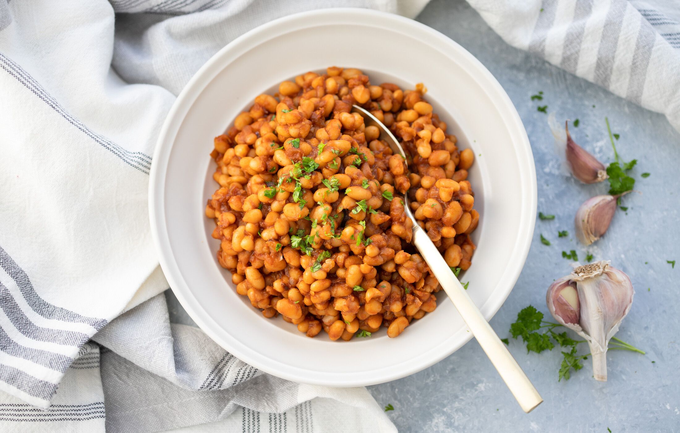 Navy Beans in a Homemade Barbecue Sauce