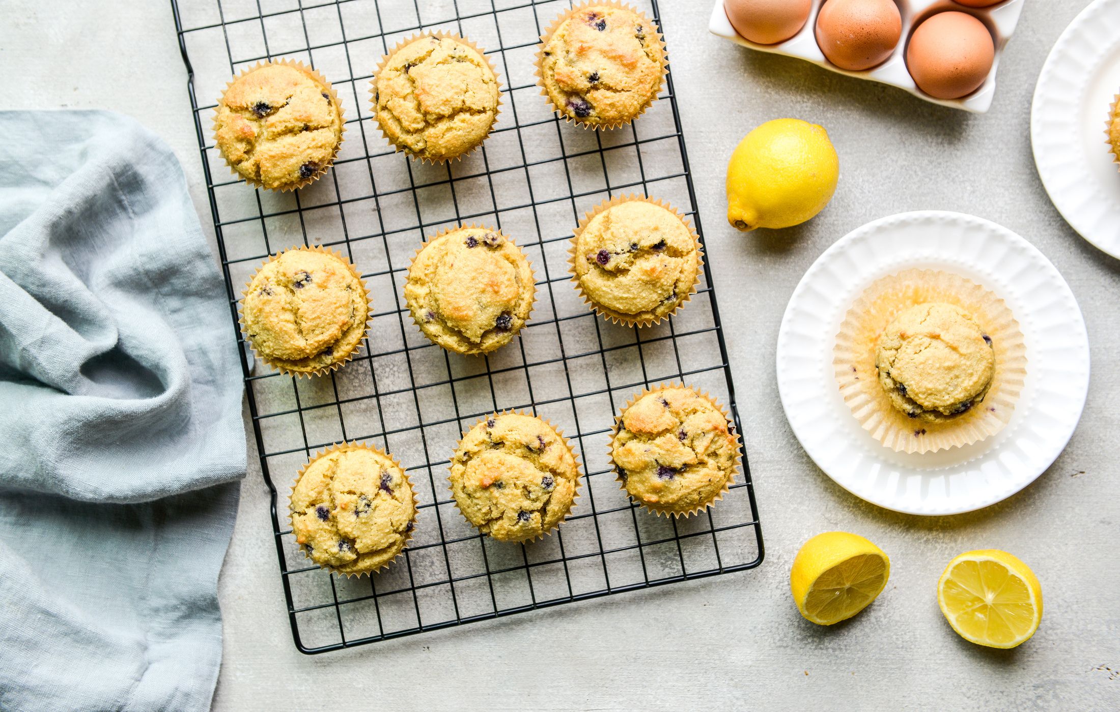 PALEO GRAIN-FREE LEMON-BLUEBERRY MUFFINS-2