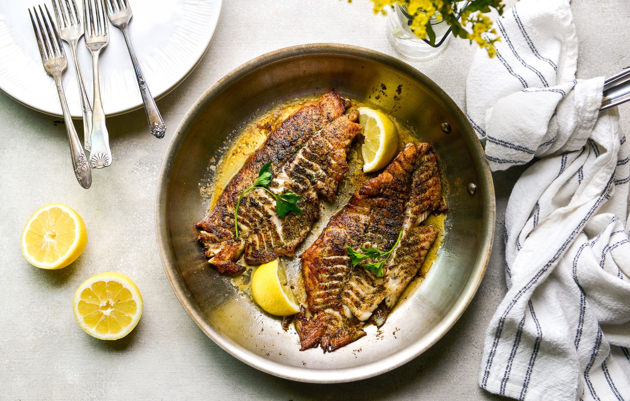 PAN FRIED ROCKFISH WITH LEMON AND DILL-1