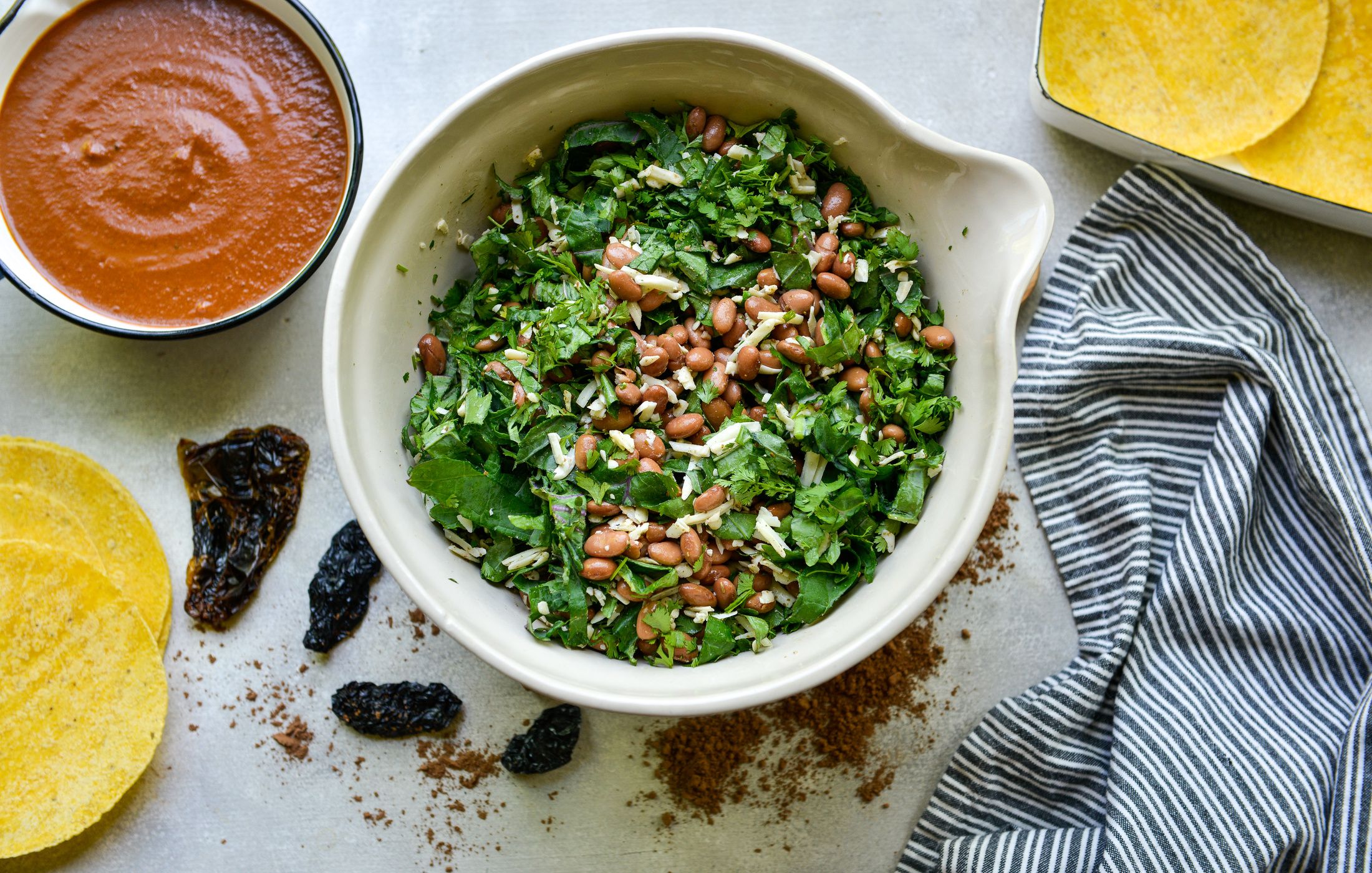 PINTO BEAN AND KALE ENCHILADAS-1