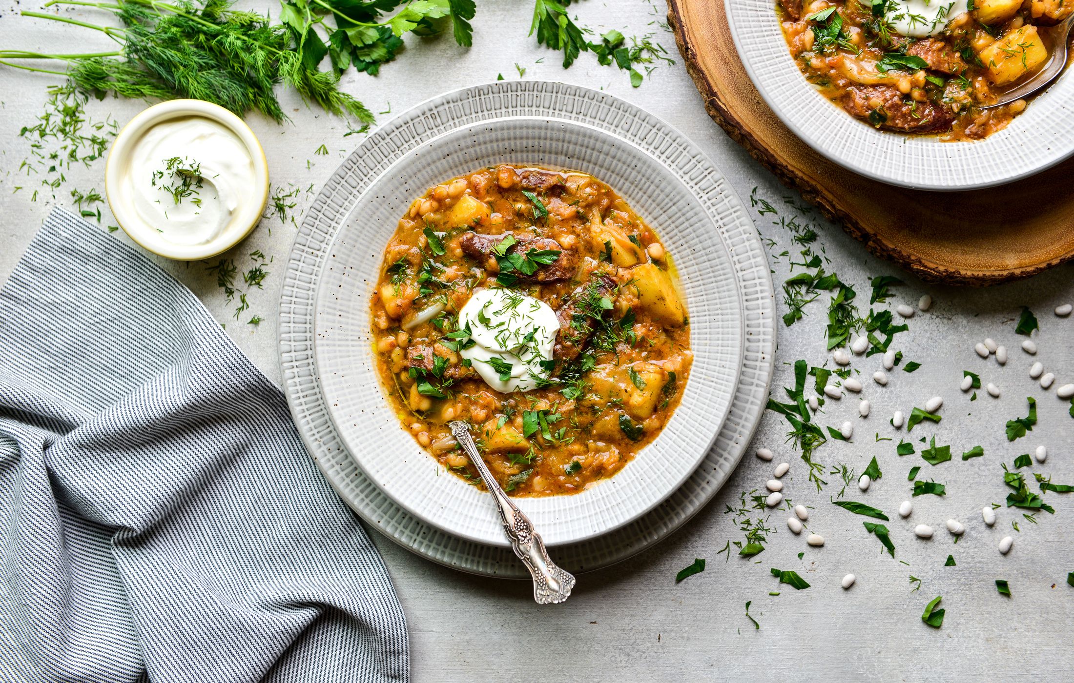 POLISH SAUSAGE AND NAVY BEAN SOUP-INSTANT POT-1