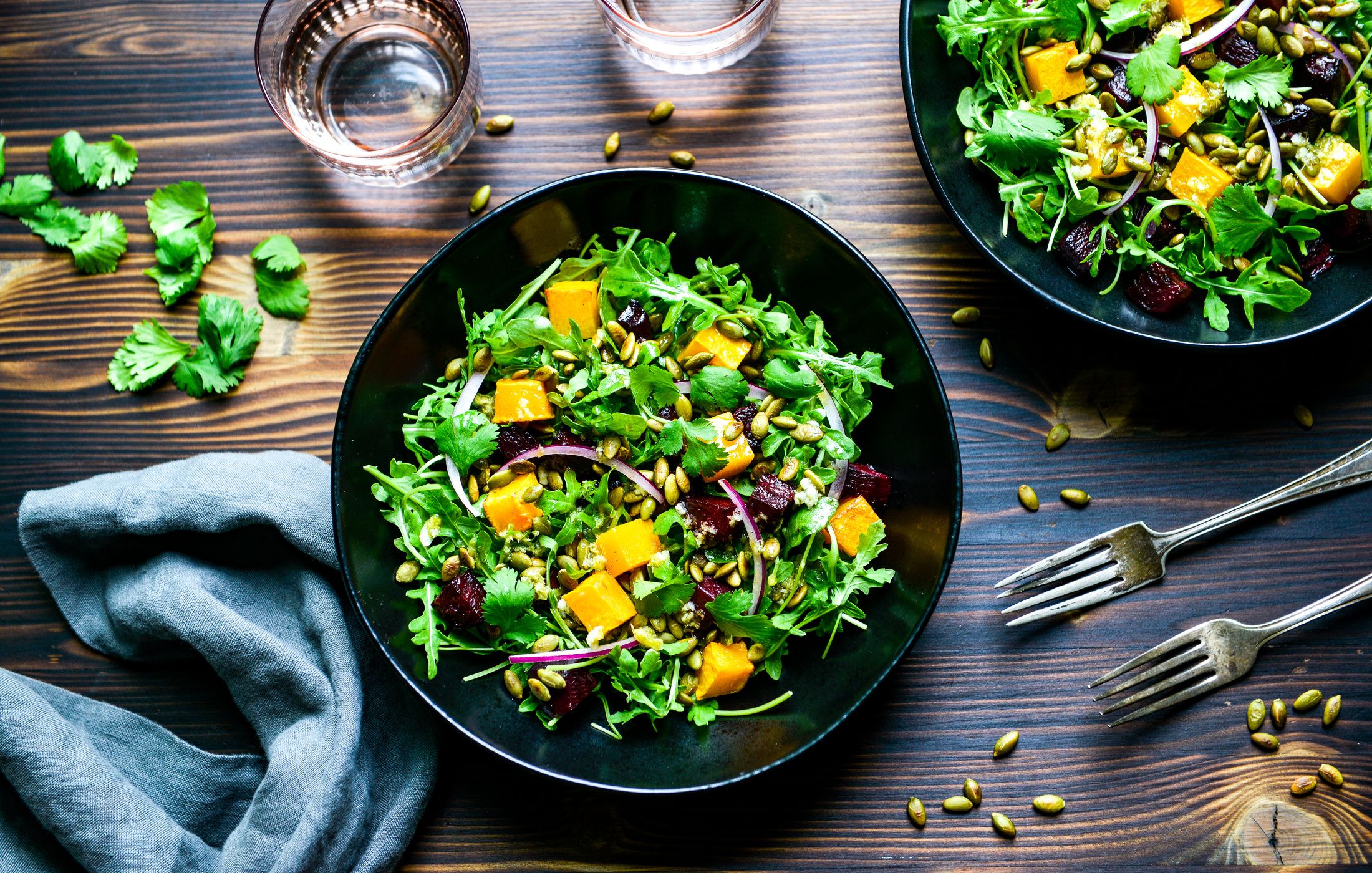 ROASTED BEET AND BUTTERNUT SALAD WITH GINGER-CARDAMOM-LIME DRESSING-2