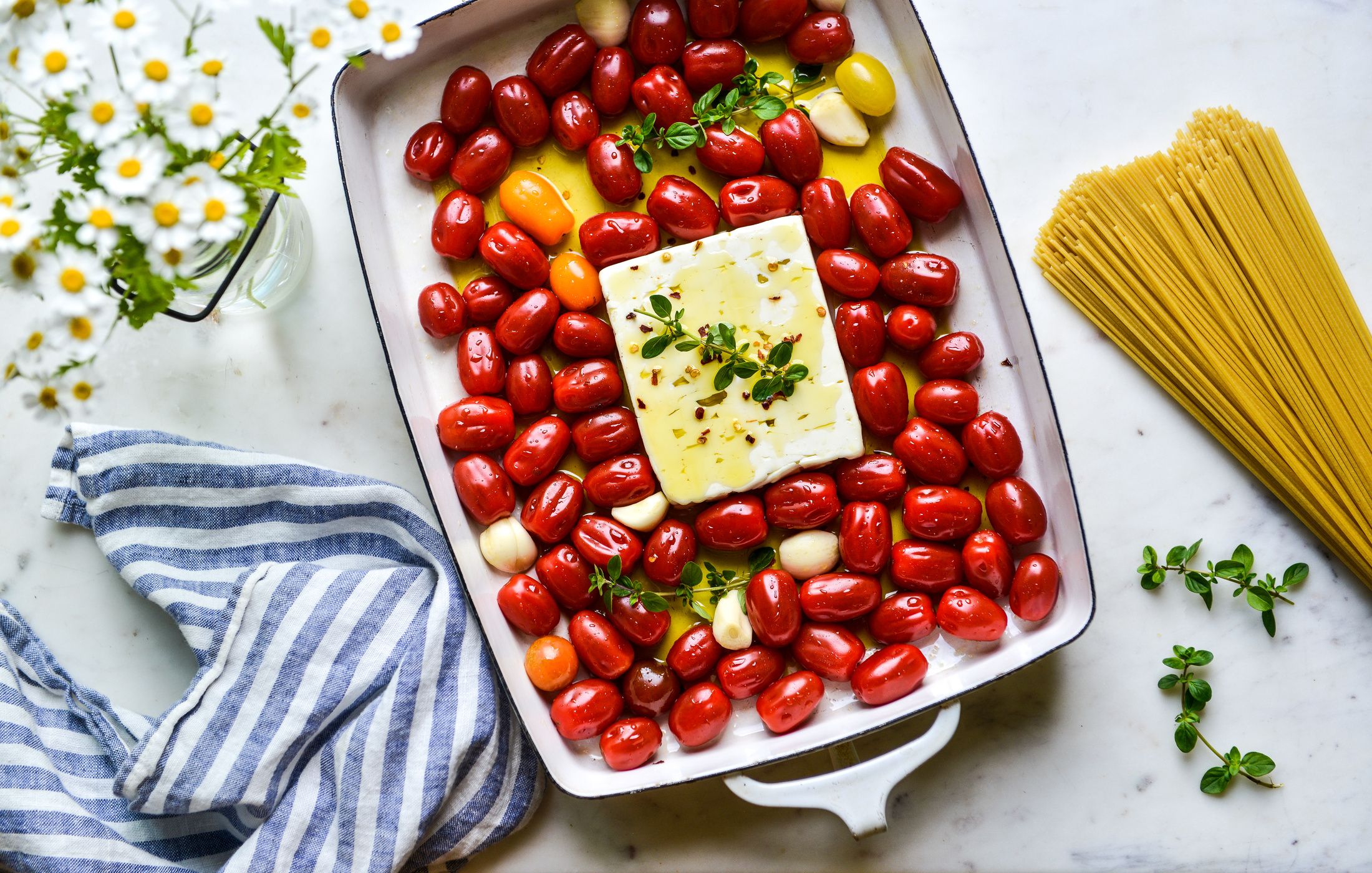 ROASTED CHERRY TOMATO FETA PASTA-1