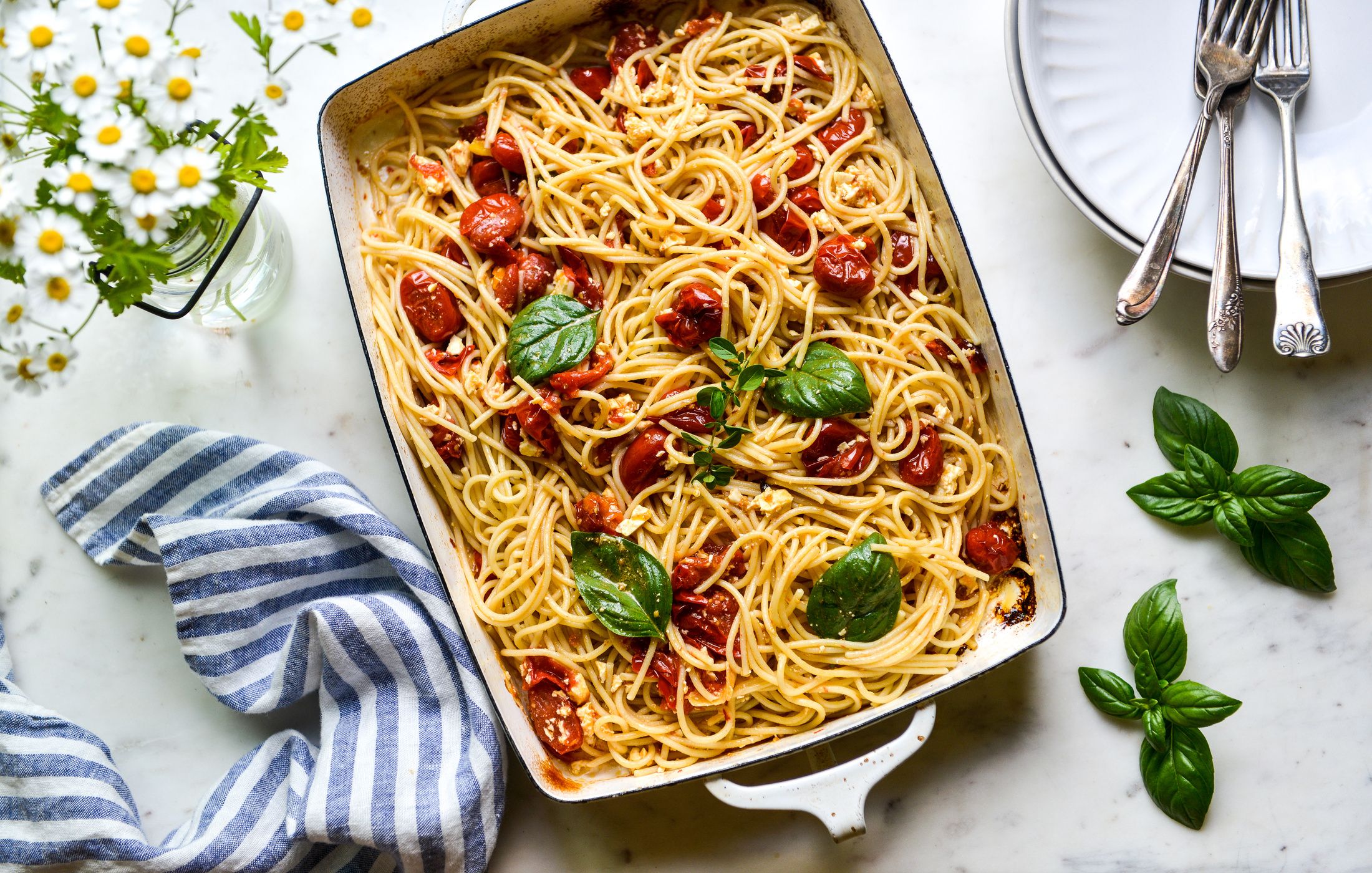 ROASTED CHERRY TOMATO FETA PASTA-3