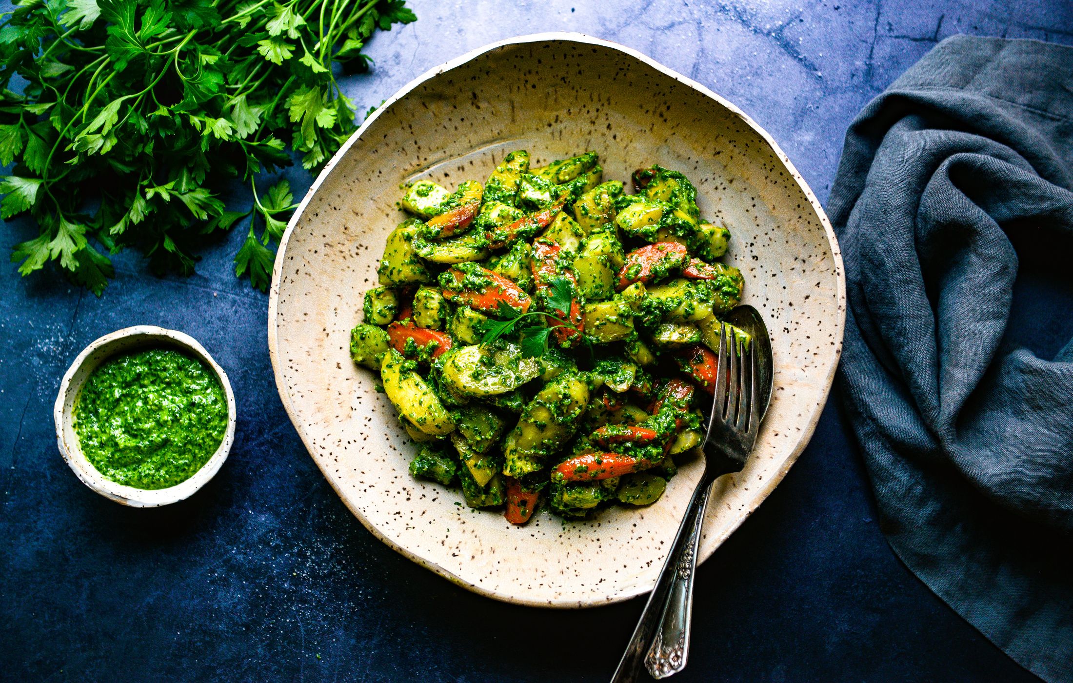 ROASTED ROOT VEGETABLES WITH DAIRY-FREE PARSLEY PESTO-1