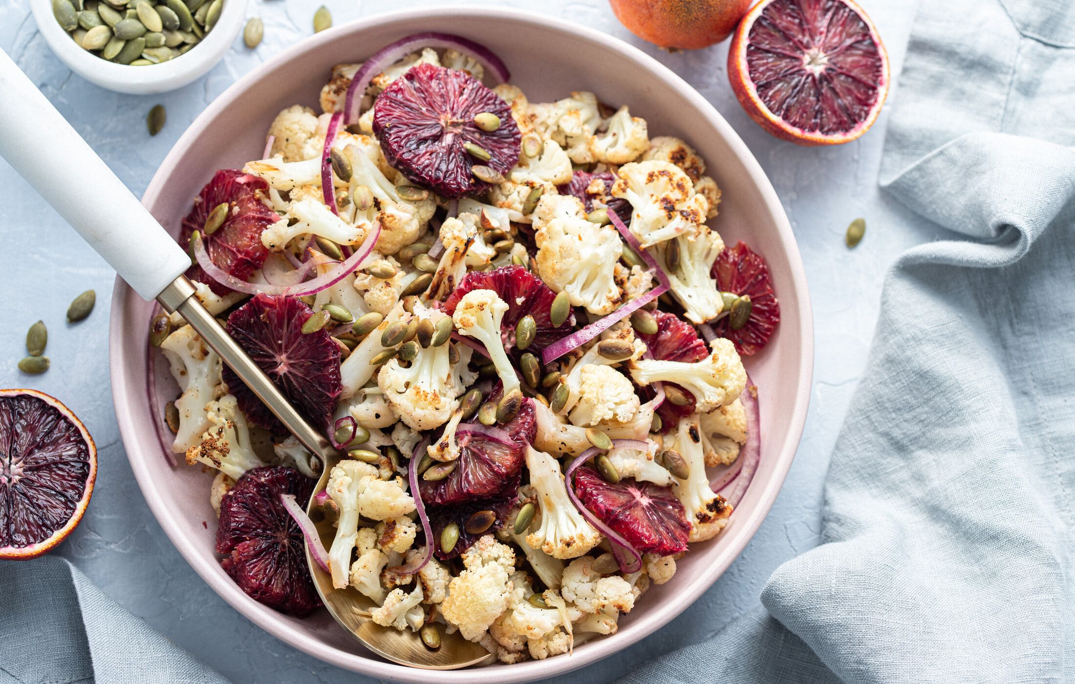Roasted Cauliflower and Blood Orange Salad