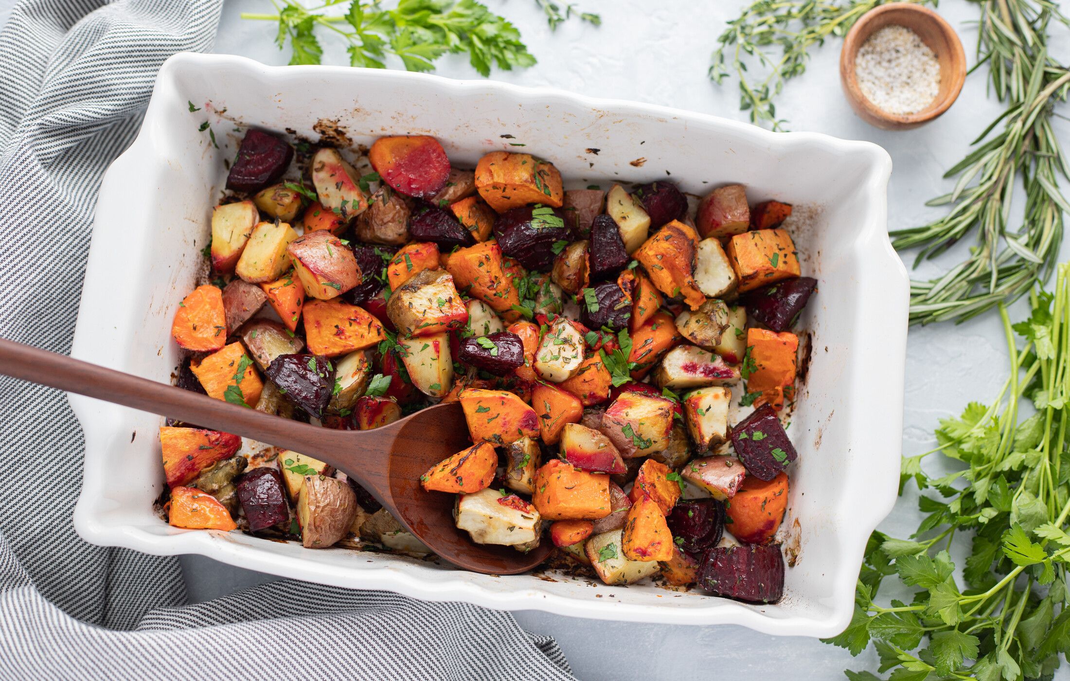 Roasted Root Vegetables with Fresh Herbs