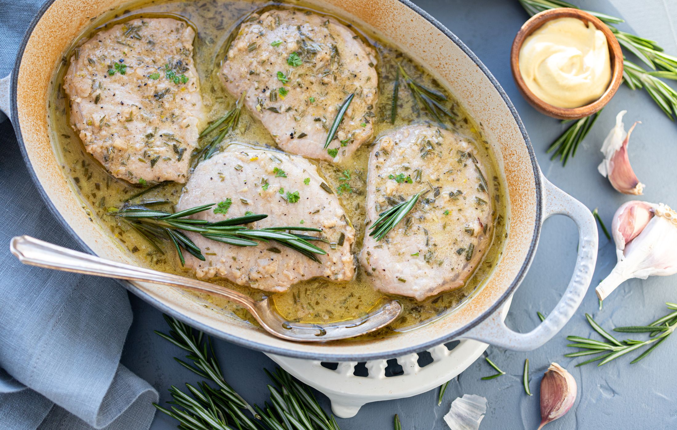 Rosemary Dijon Baked Pork Chops