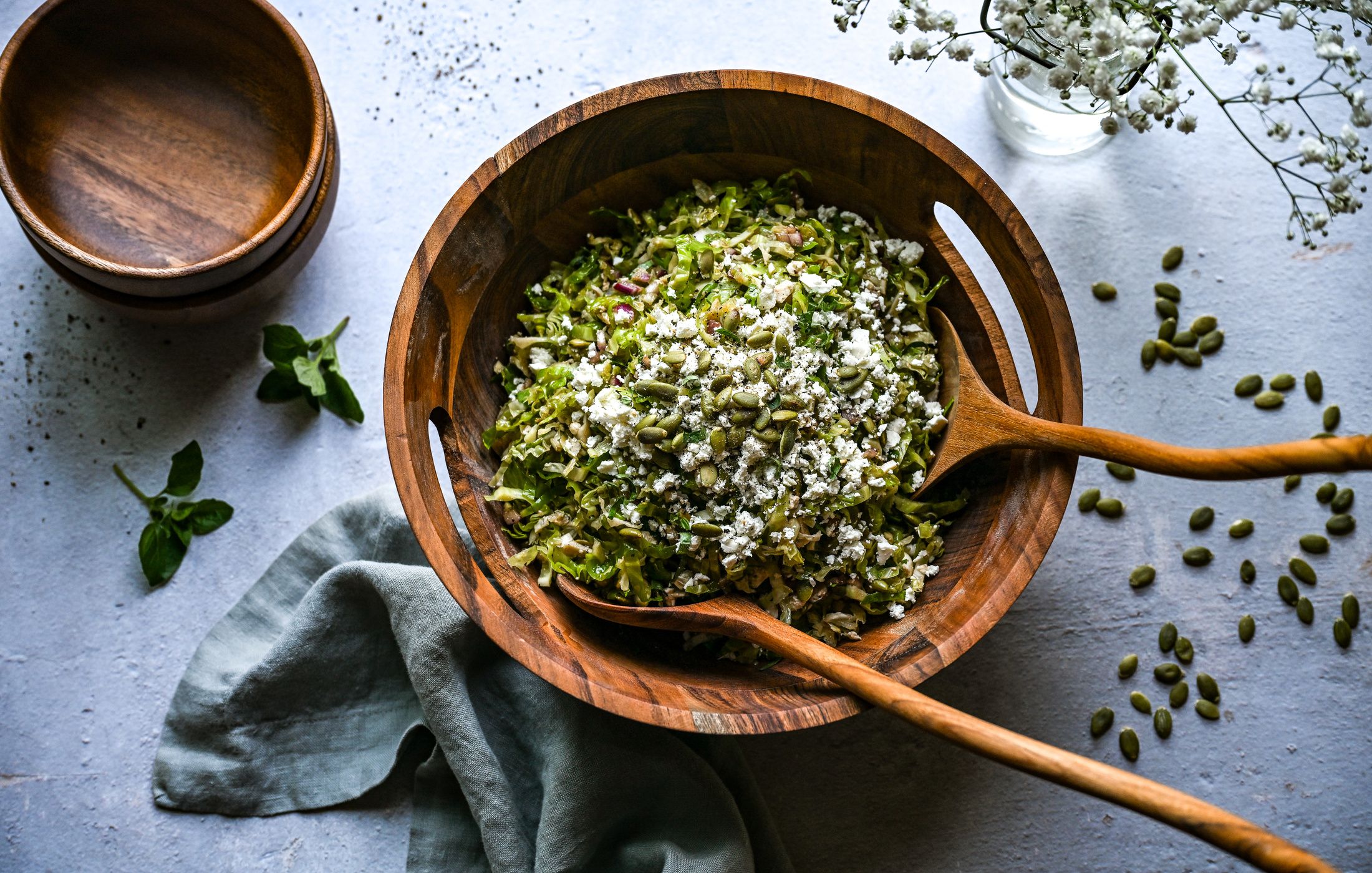 SHREDDED BALSAMIC BRUSSELS SPROUTS AND FETA SALAD-1