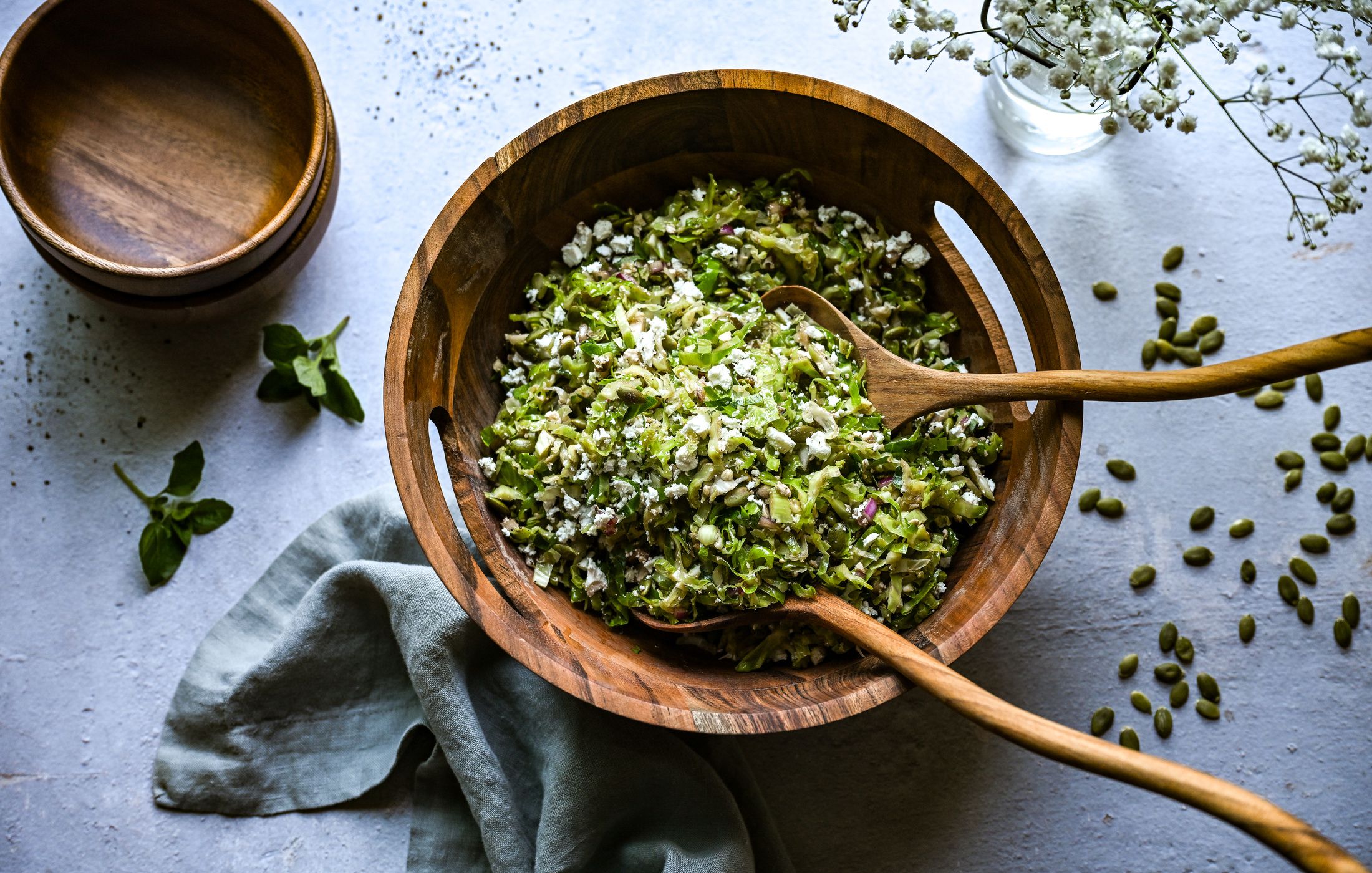 SHREDDED BALSAMIC BRUSSELS SPROUTS AND FETA SALAD-2