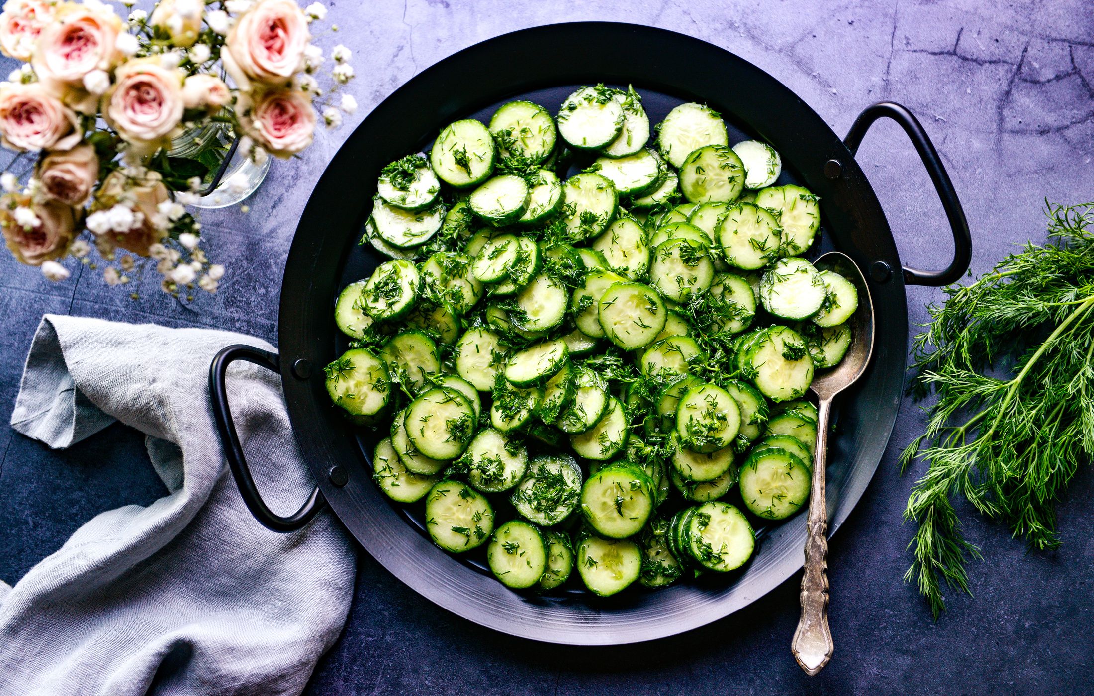 SIMPLE GREEK CUCUMBER HERB SALAD-1