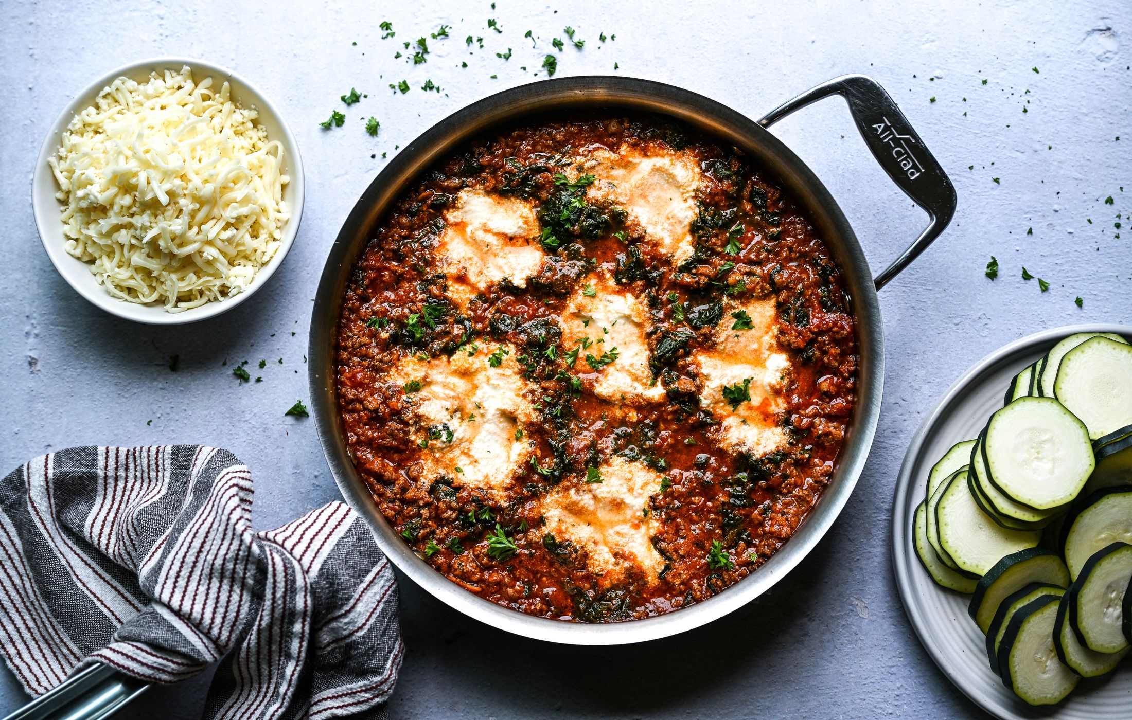 SKILLET ZUCCHINI SPINACH LASAGNA GRAIN-FREE-2