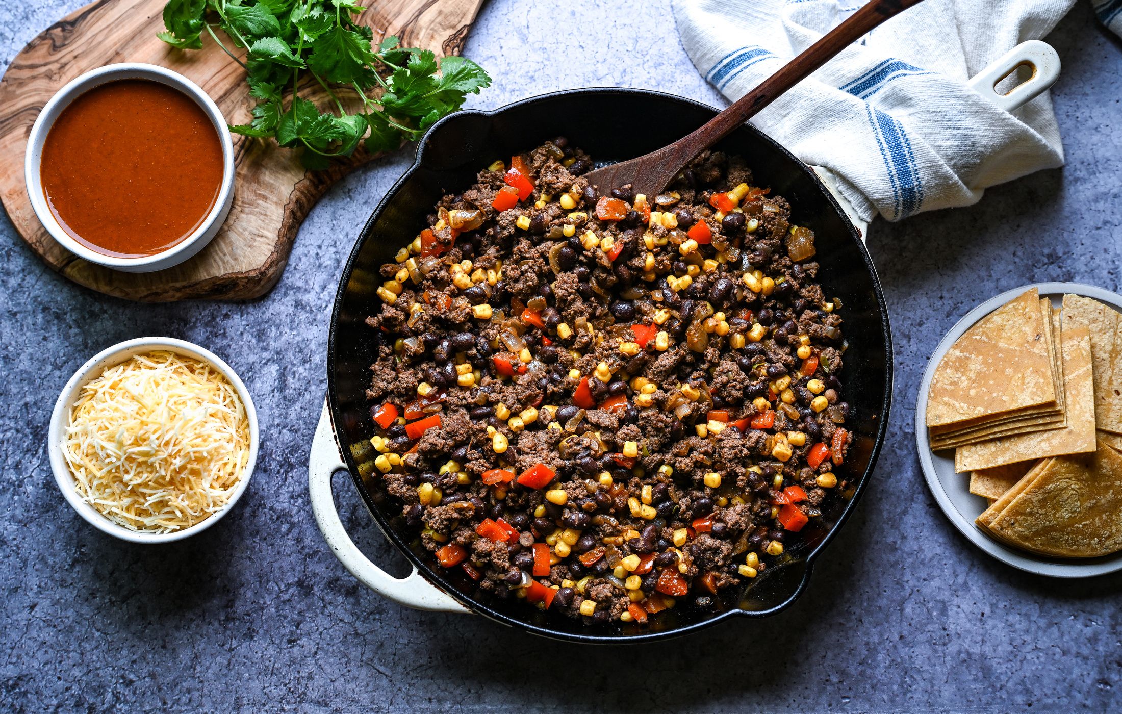 STOVETOP BLACK BEAN AND BEEF ENCHILADA CASSEROLE GLUTEN-FREE-1