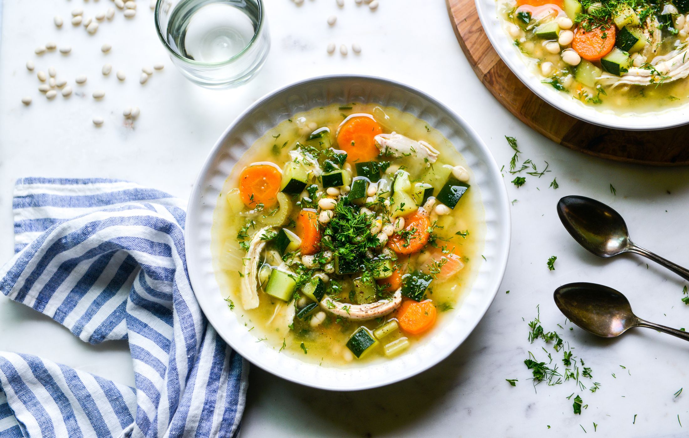 SUMMER VEGETABLE CHICKEN NAVY BEAN SOUP-2