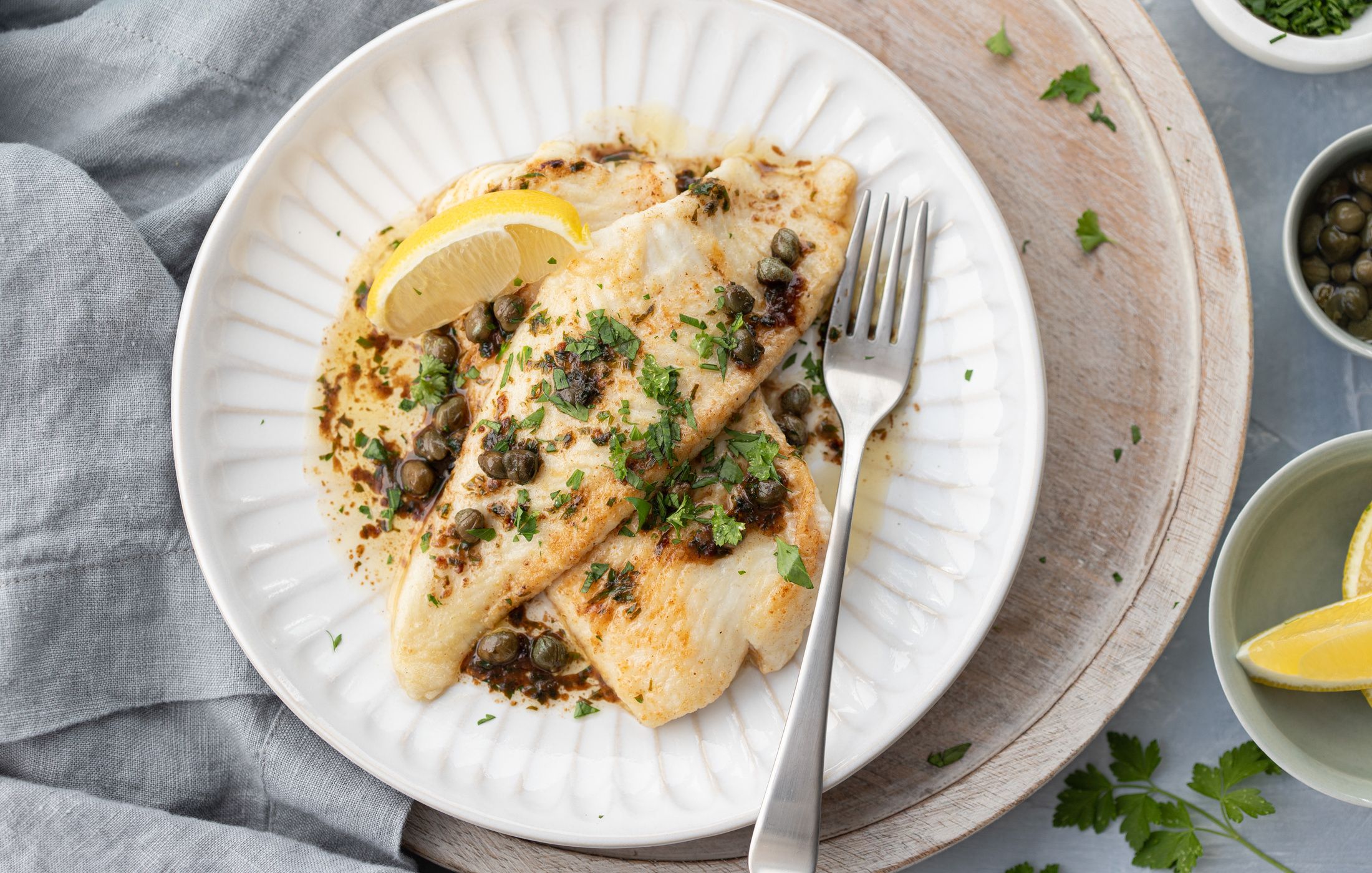 Sole with Lemon, Butter, and Capers-2