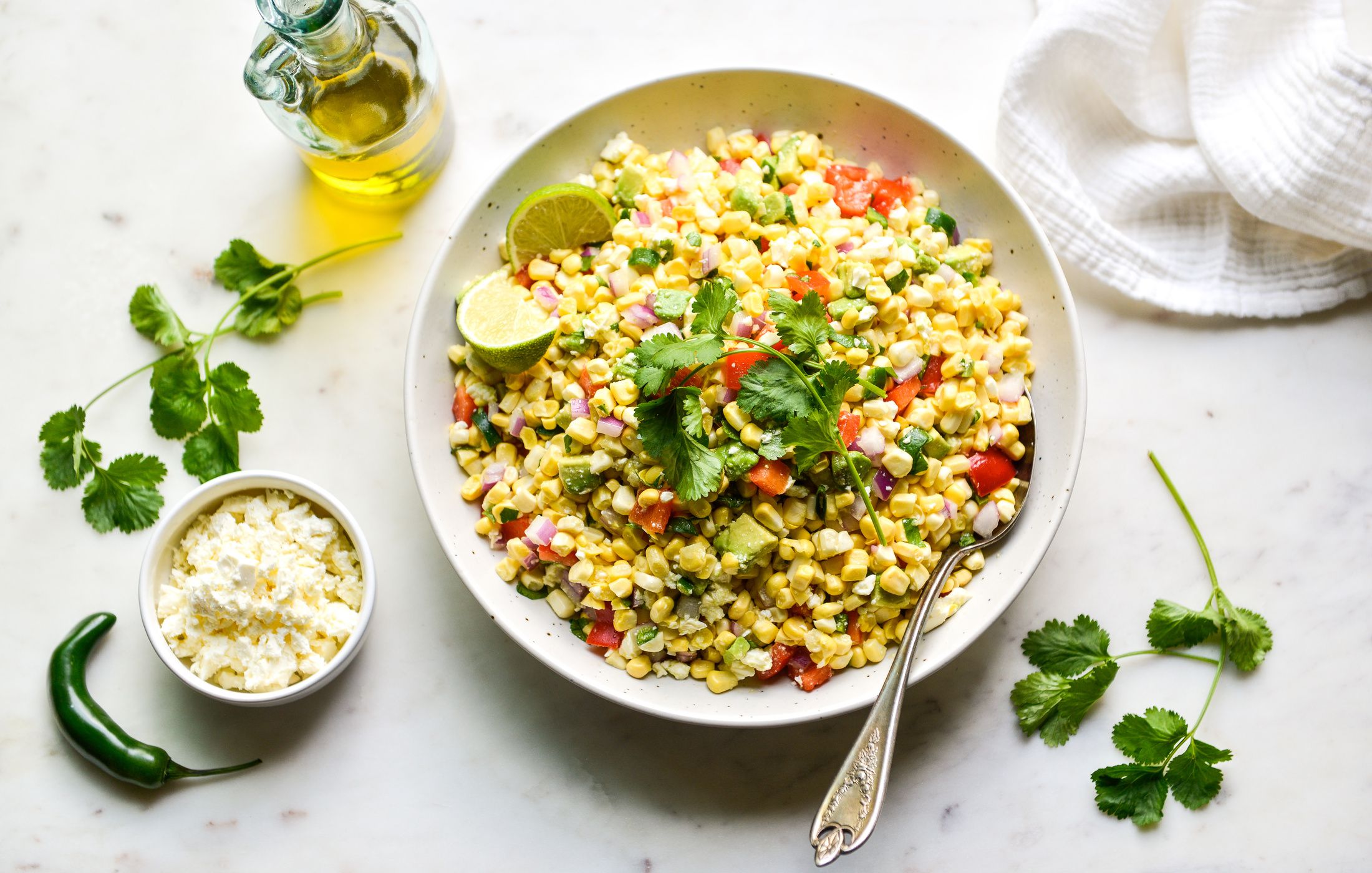 Sweet Corn Salad with Lime Vinaigrette-1