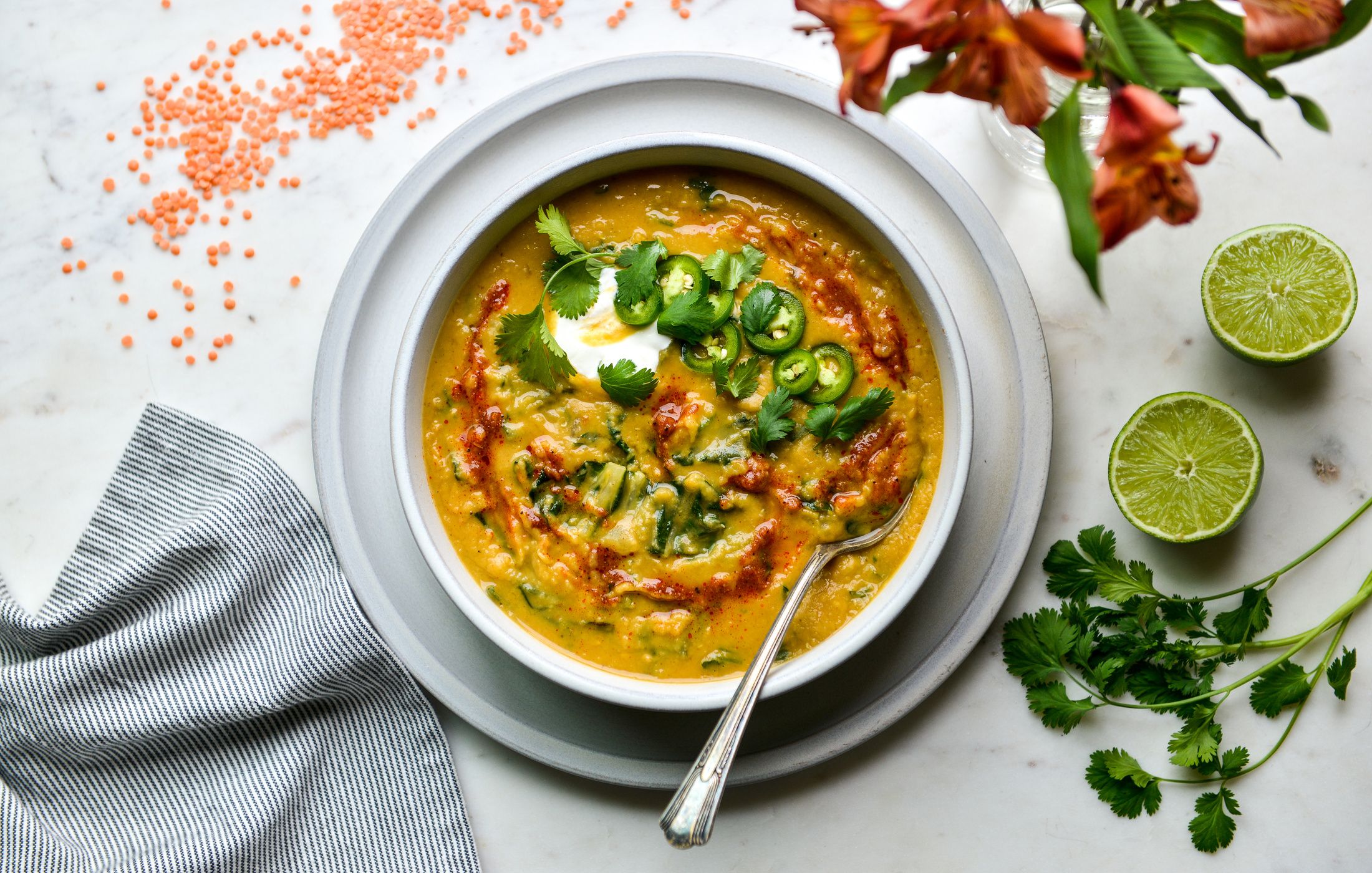 THAI CURRY RED LENTIL SOUP-VEGAN-1