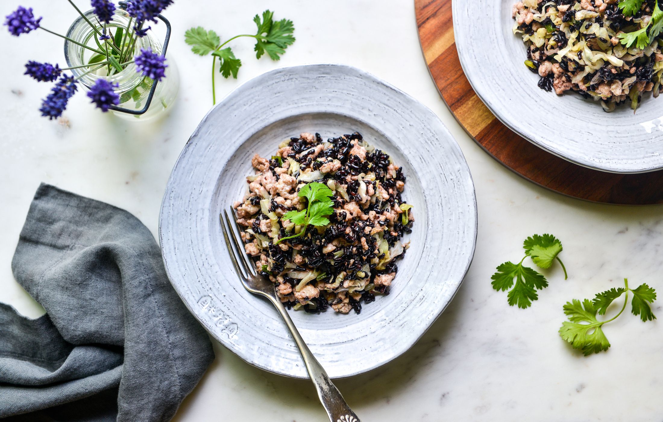 Black Rice, Turkey, and Cabbage Hash | Nourishing Meals®