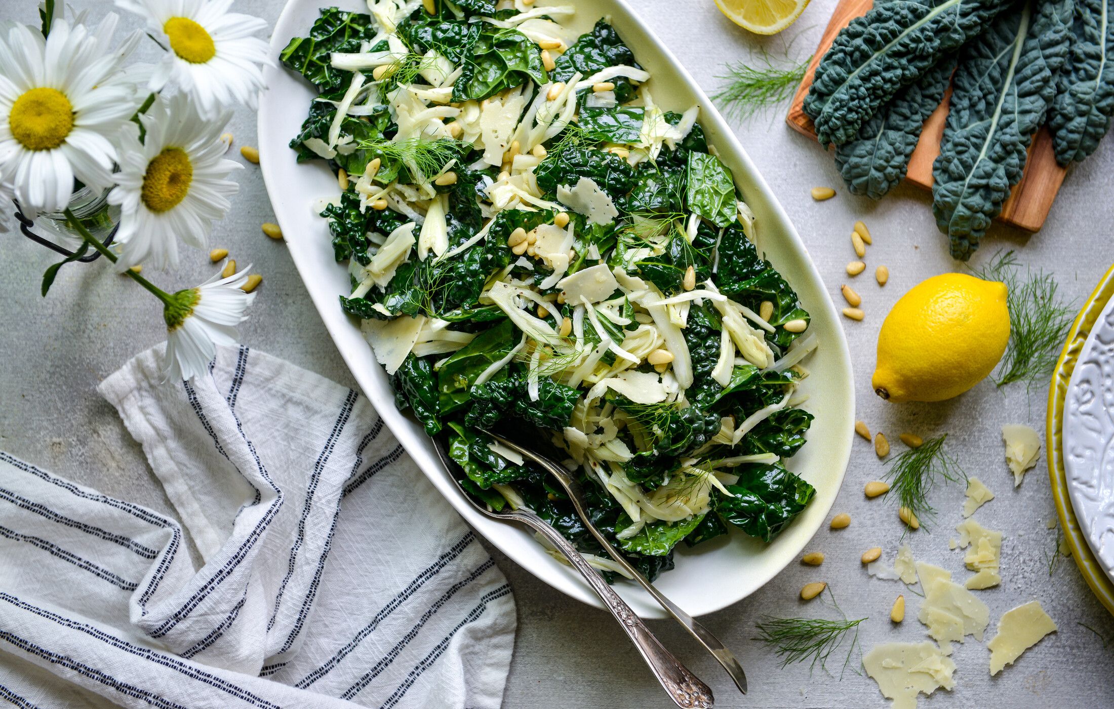 TUSCAN KALE AND SHAVED FENNEL SALAD-1