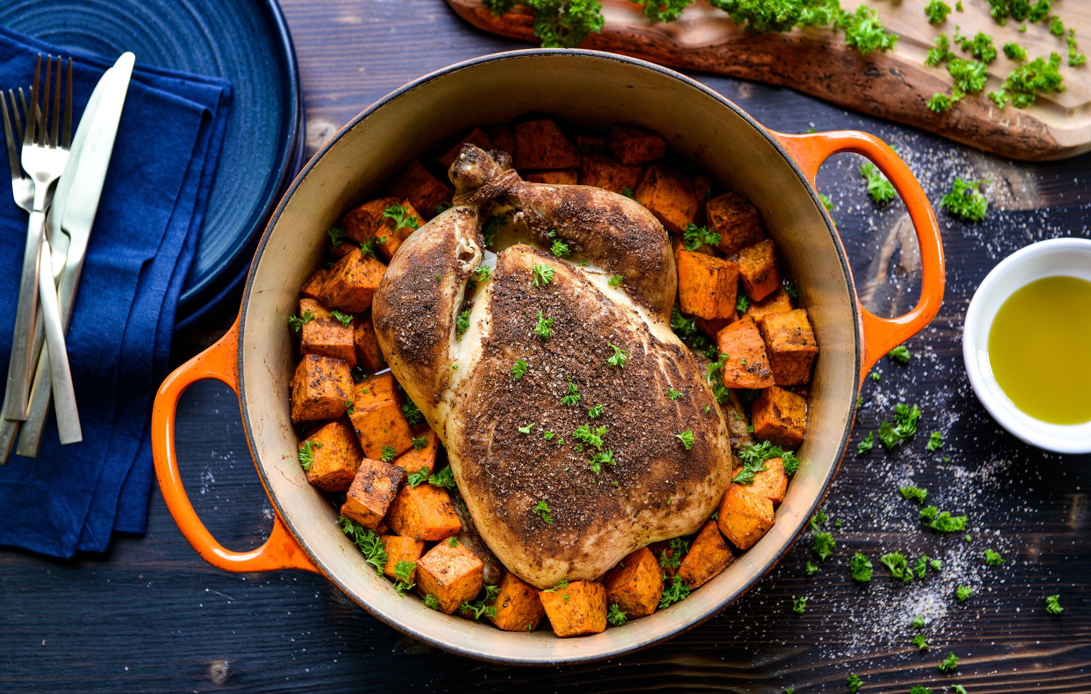 WHOLE ROASTED SPICED CHICKEN AND SWEET POTATOES-3