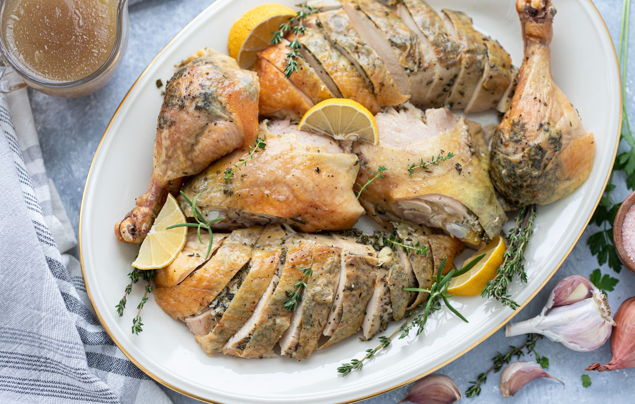 Whole Roasted Chicken with Lemon and Herbs-4