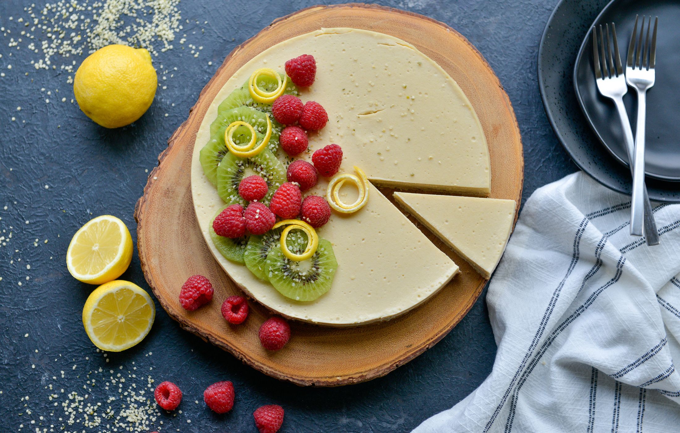 Vegan Lemon Cheesecake-4