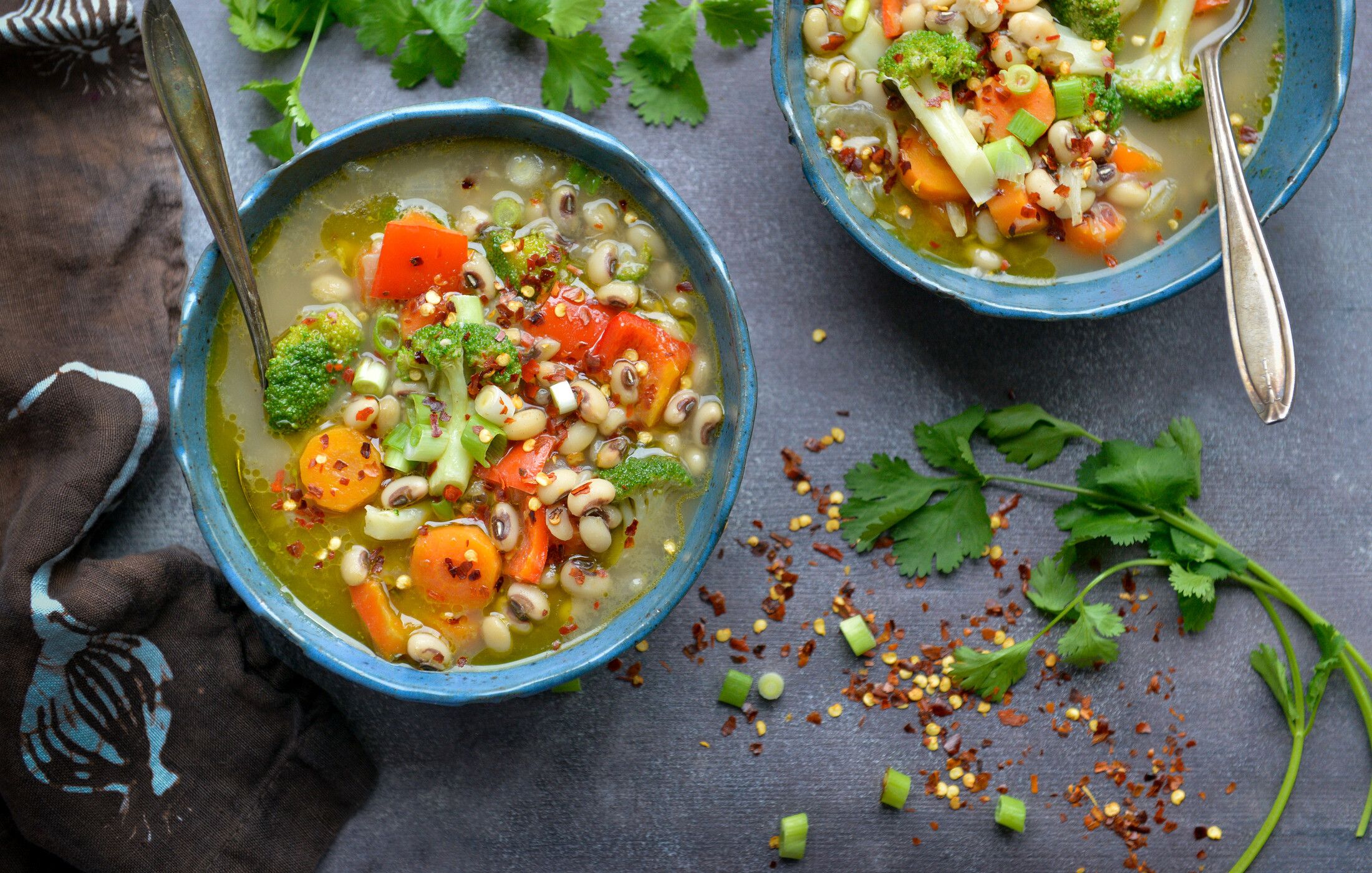 Spicy Black-Eyed Pea Soup