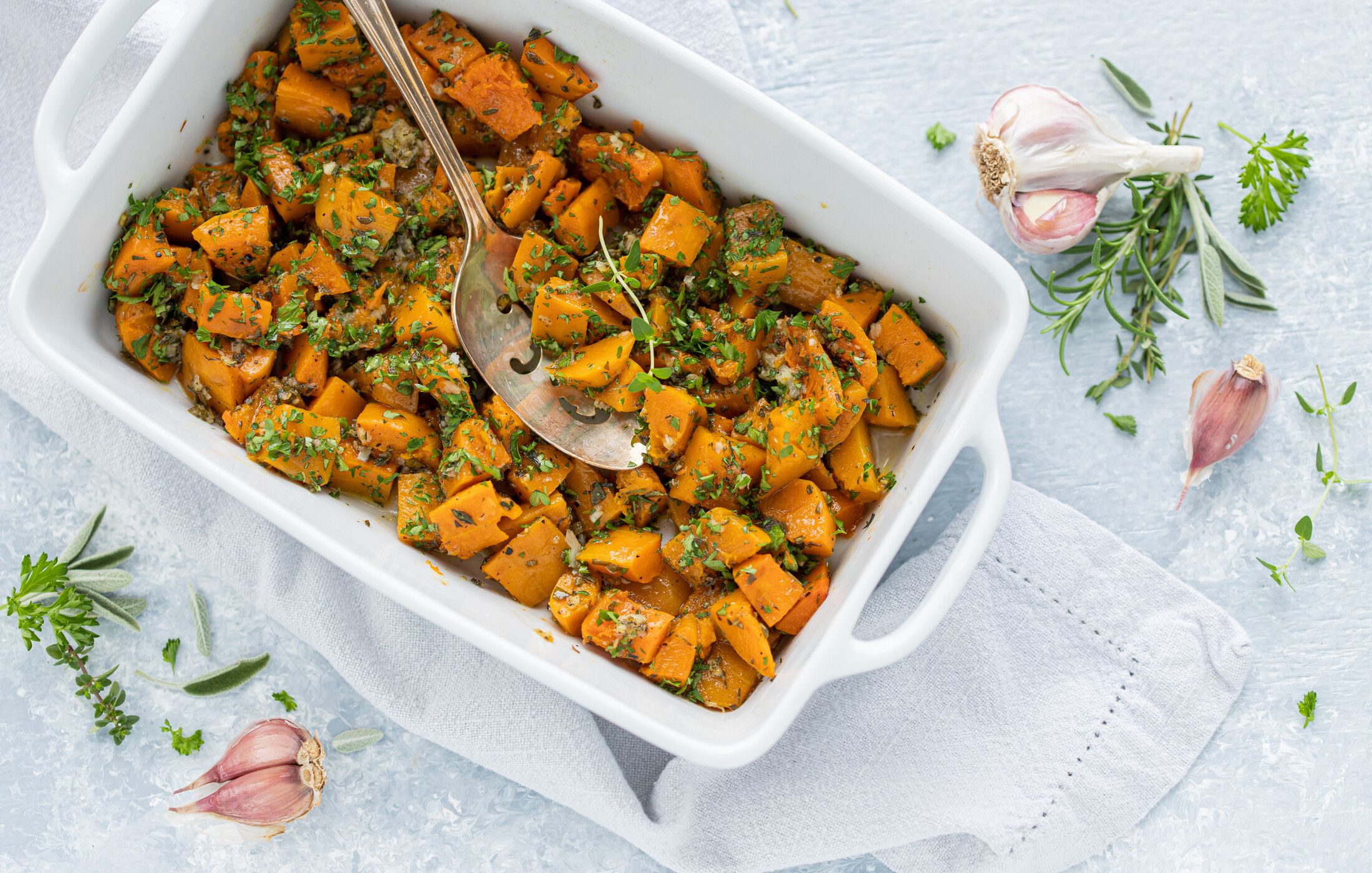 Herb Baked Butternut Squash